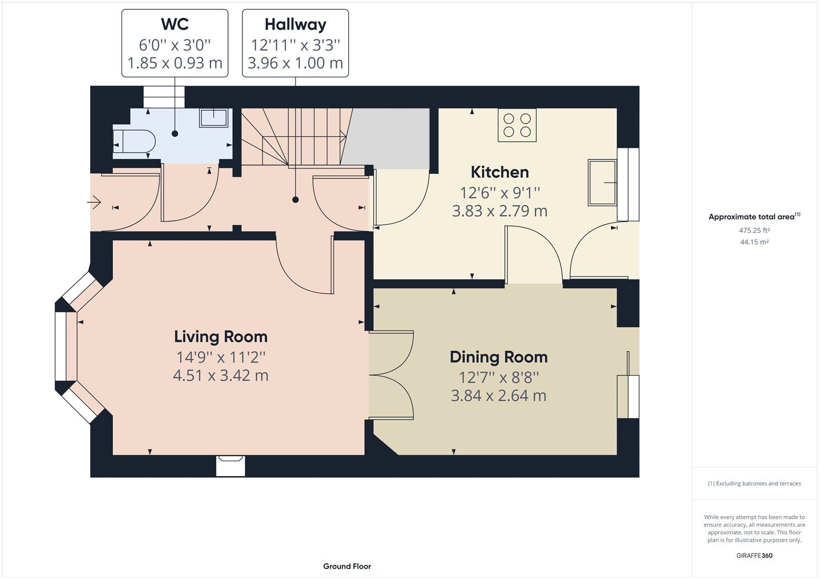 Floorplan of 3 bedroom Detached House to rent, Czarina Rise, Laindon, Essex, SS15