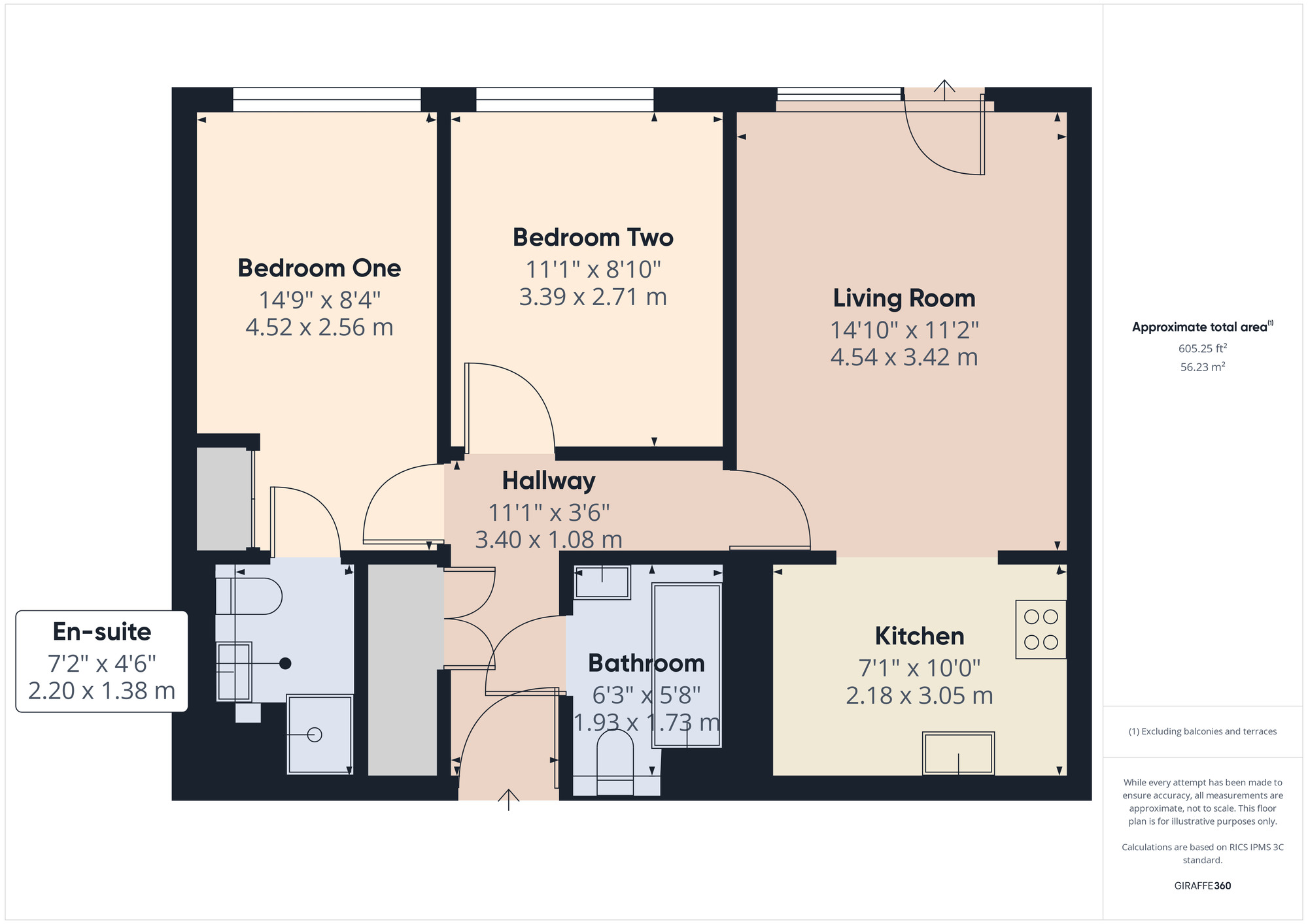 Floorplan of 2 bedroom  Flat for sale, Atlanta Boulevard, Romford, RM1
