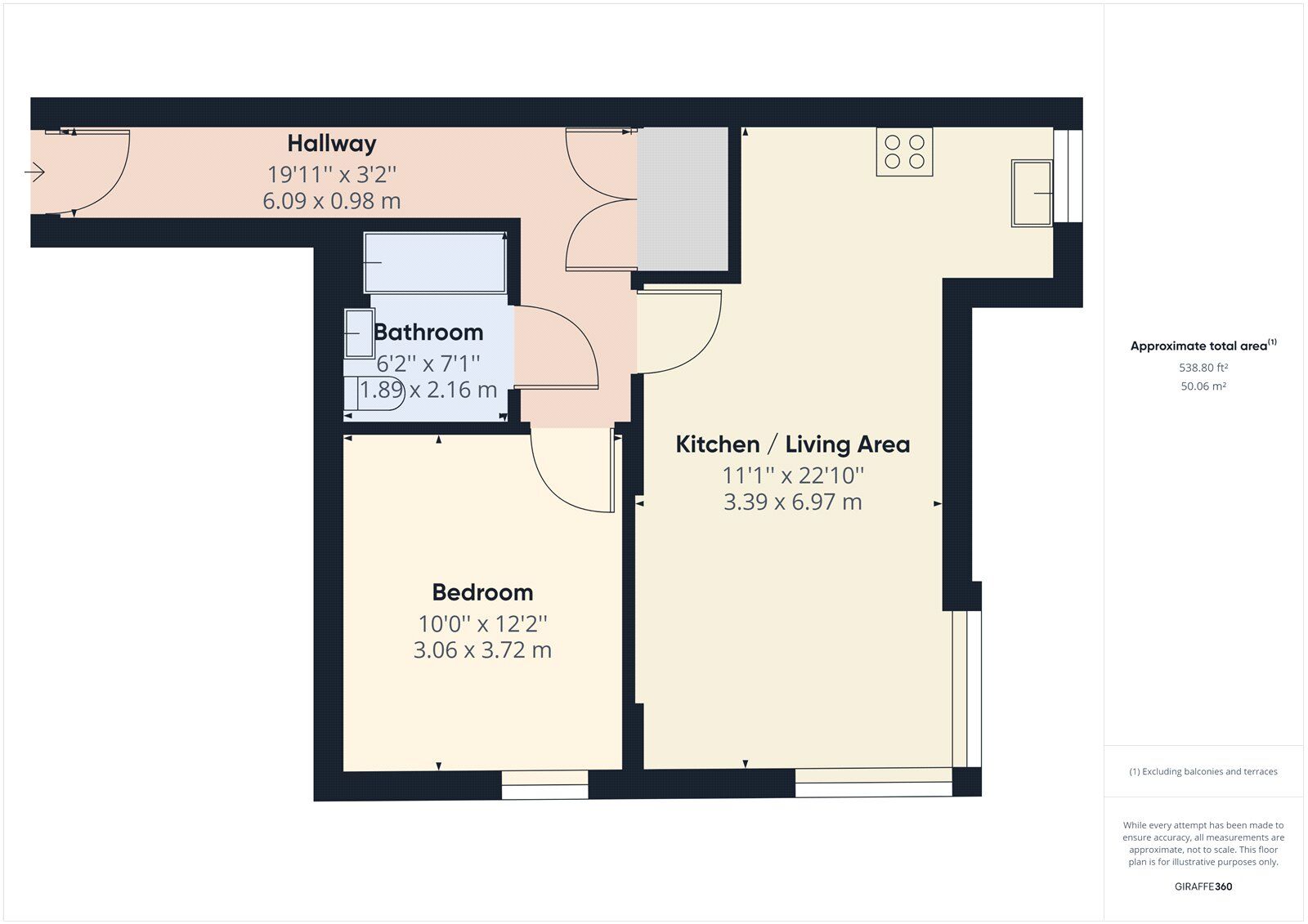 Floorplan of 1 bedroom  Flat to rent, Mercury Gardens, Romford, RM1