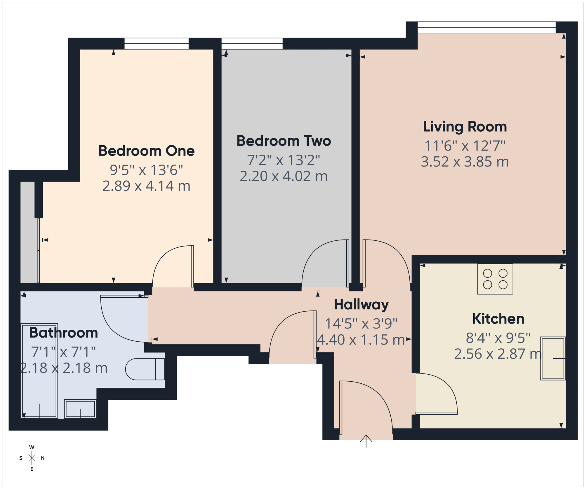 Floorplan of 2 bedroom Flat for sale, South Street, Romford, RM1