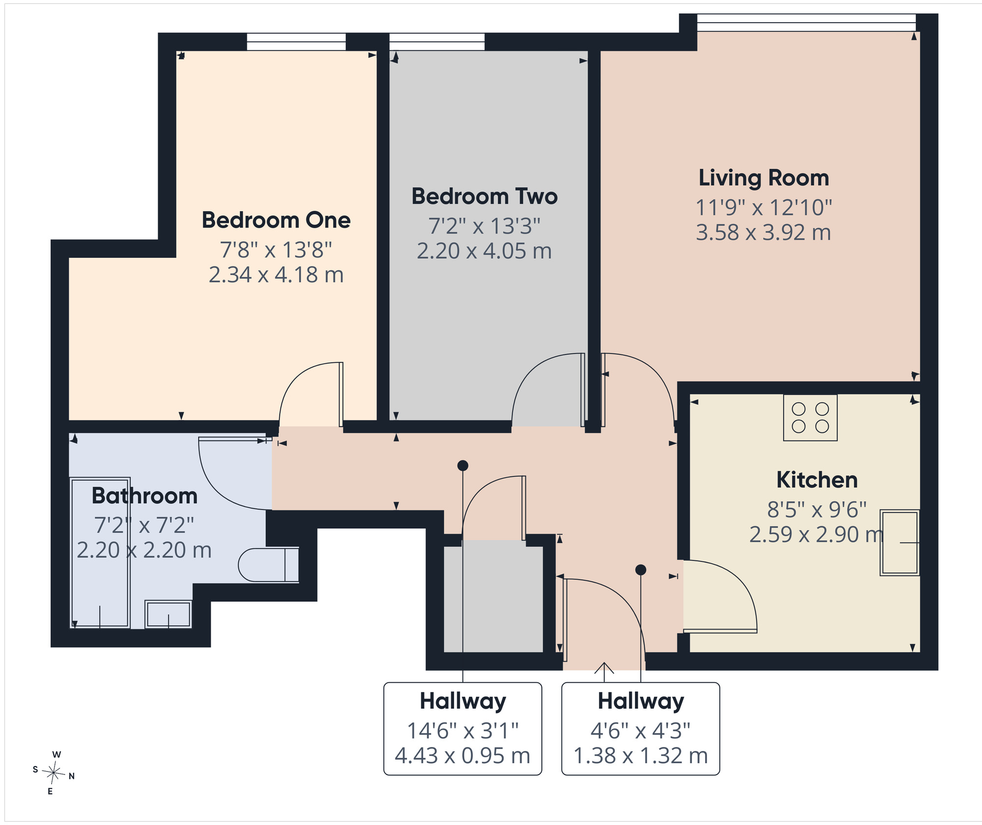 Floorplan of 2 bedroom Flat for sale, South Street, Romford, RM1