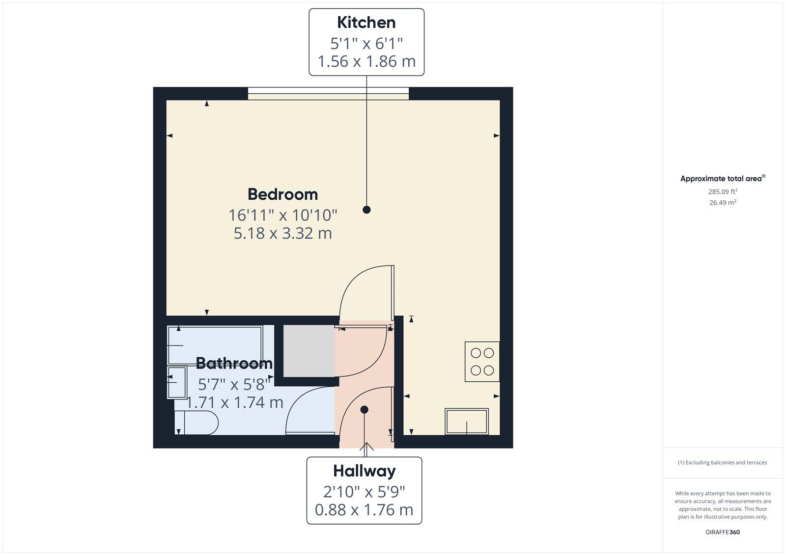 Floorplan of 1 bedroom  Flat to rent, Western Road, Romford, RM1