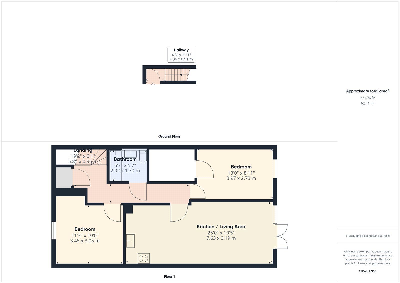Floorplan of 2 bedroom Flat to rent, Market Place, Romford, RM1