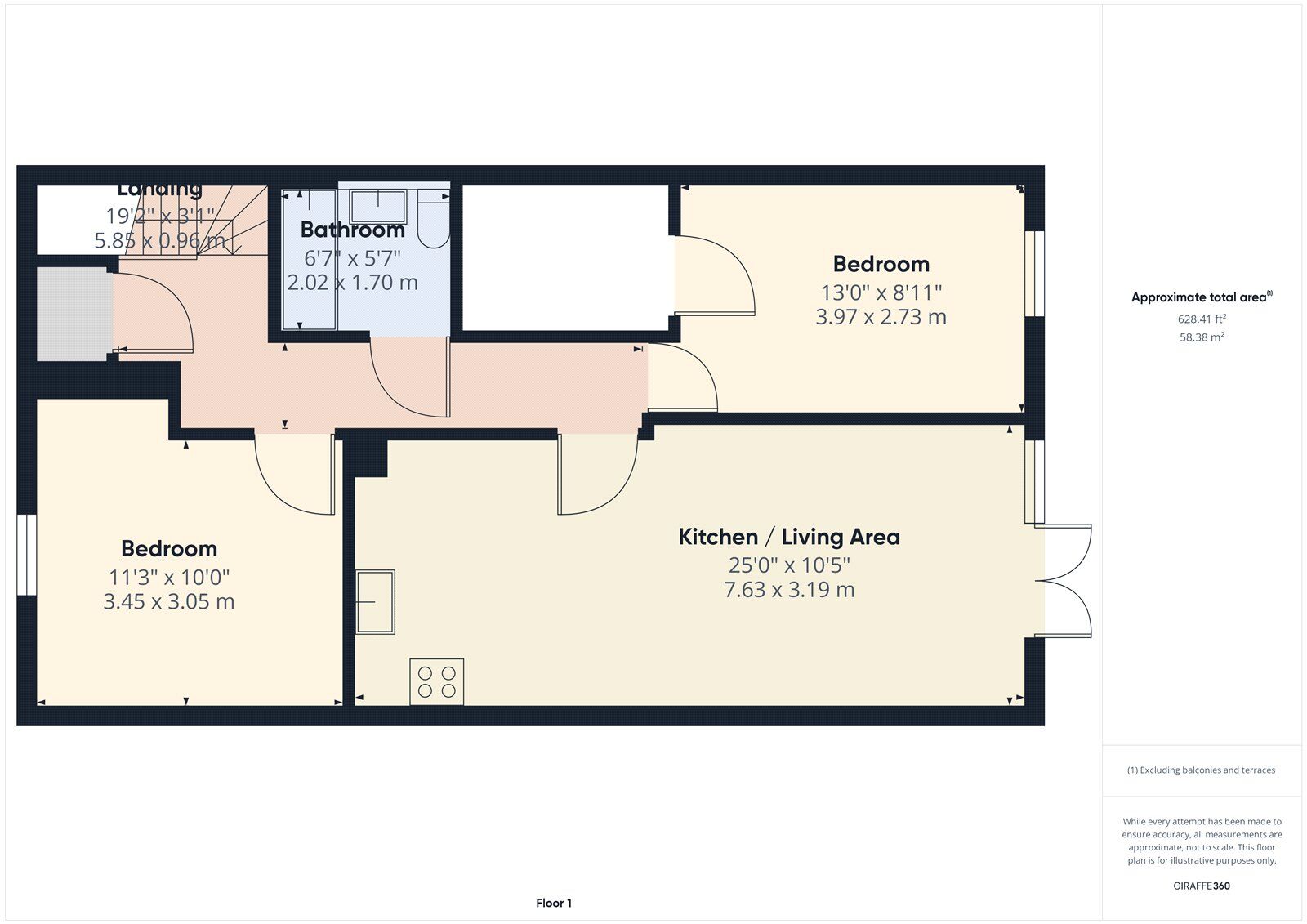 Floorplan of 2 bedroom Flat to rent, Market Place, Romford, RM1