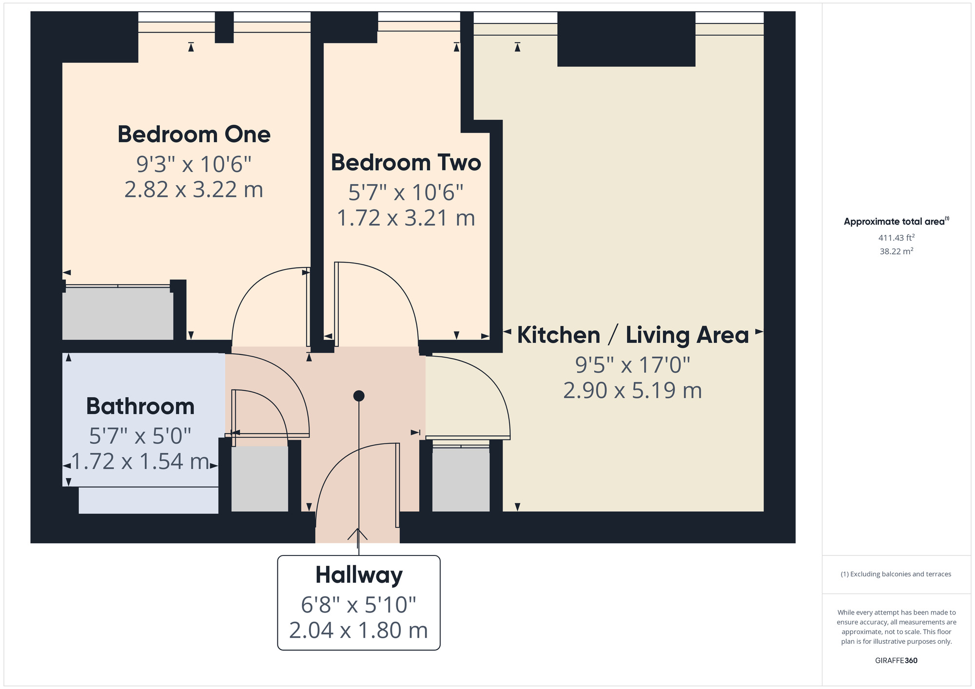 Floorplan of 2 bedroom  Flat for sale, Mercury Gardens, Romford, Havering, RM1
