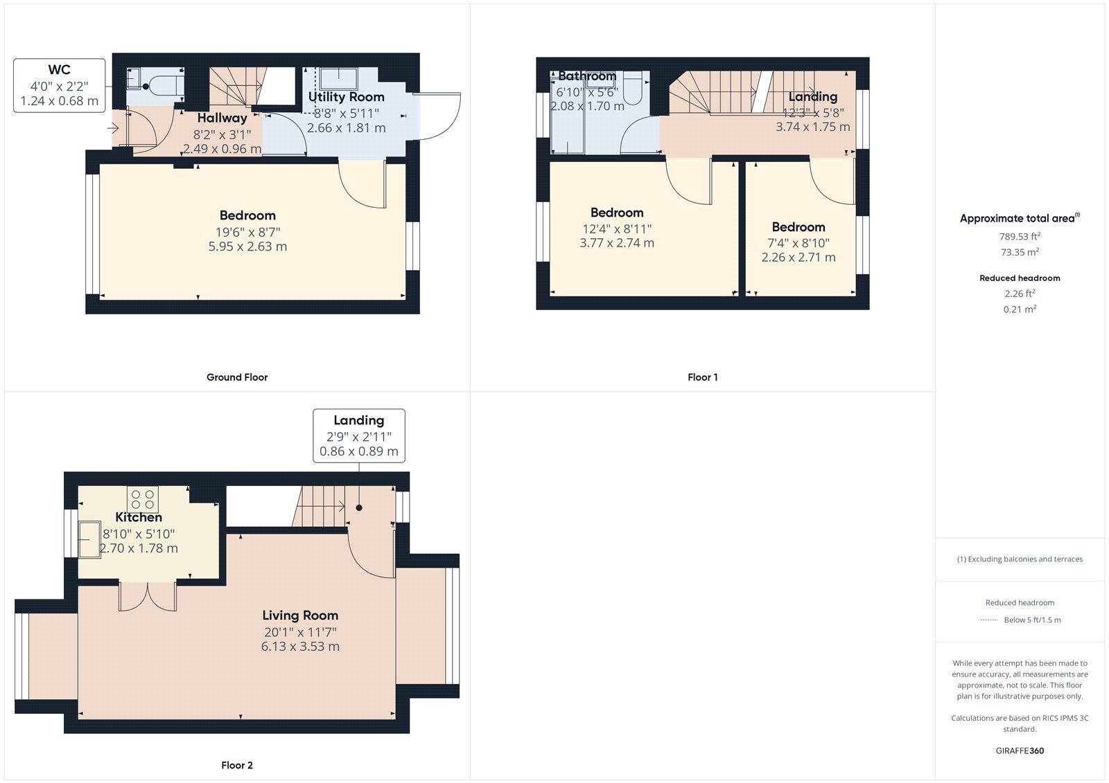 Floorplan of 3 bedroom End Terrace House to rent, Barnfield Place, London, E14