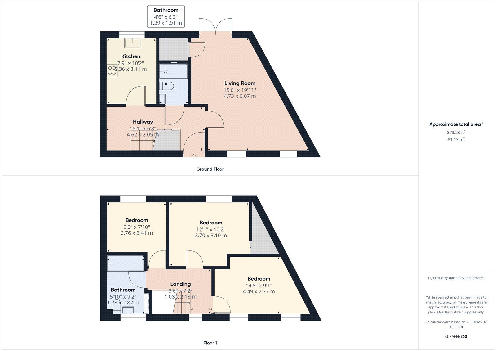 Floorplan of 3 bedroom House to rent, Bernwelle Avenue, Romford, RM3