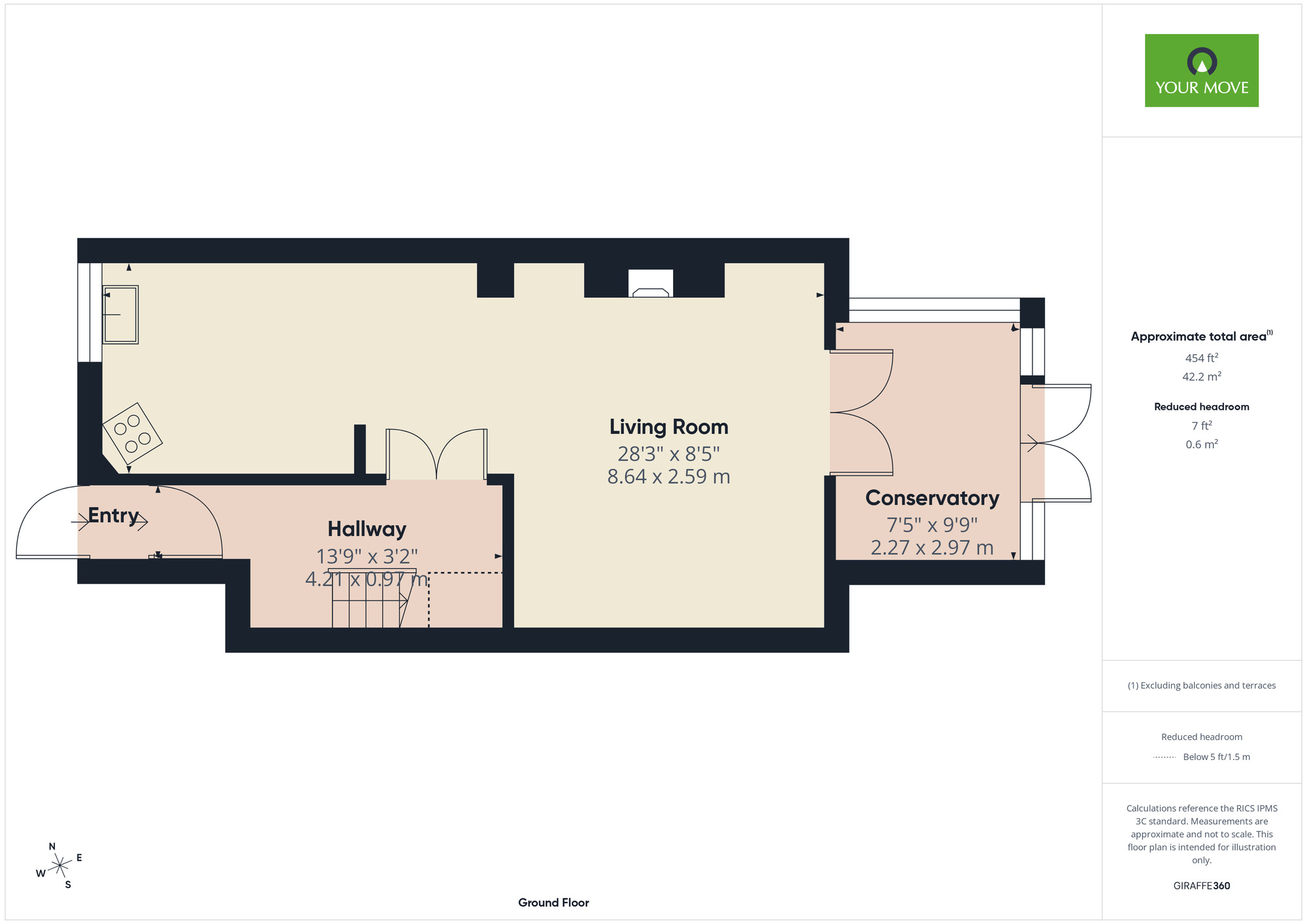 Floorplan of 3 bedroom Mid Terrace House for sale, Coltsfoot Path, Romford, RM3