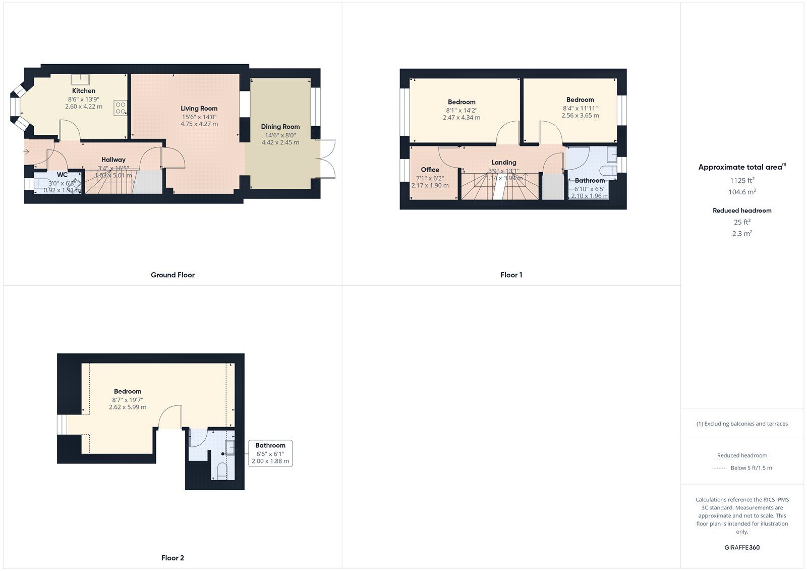 Floorplan of 4 bedroom Mid Terrace House to rent, Juliette Mews, Romford, RM1