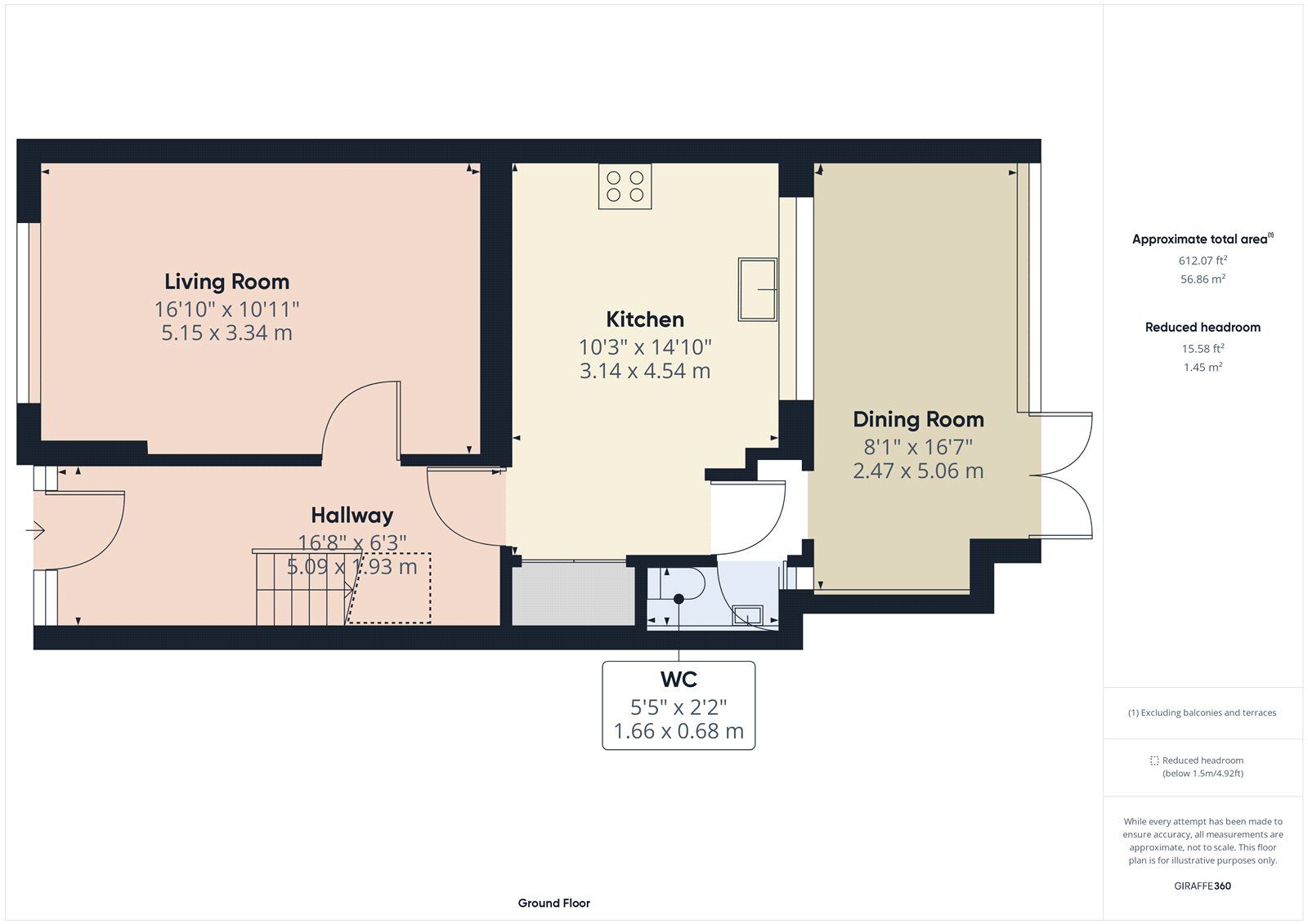 Floorplan of 3 bedroom Mid Terrace House to rent, Great Cullings, Romford, RM7