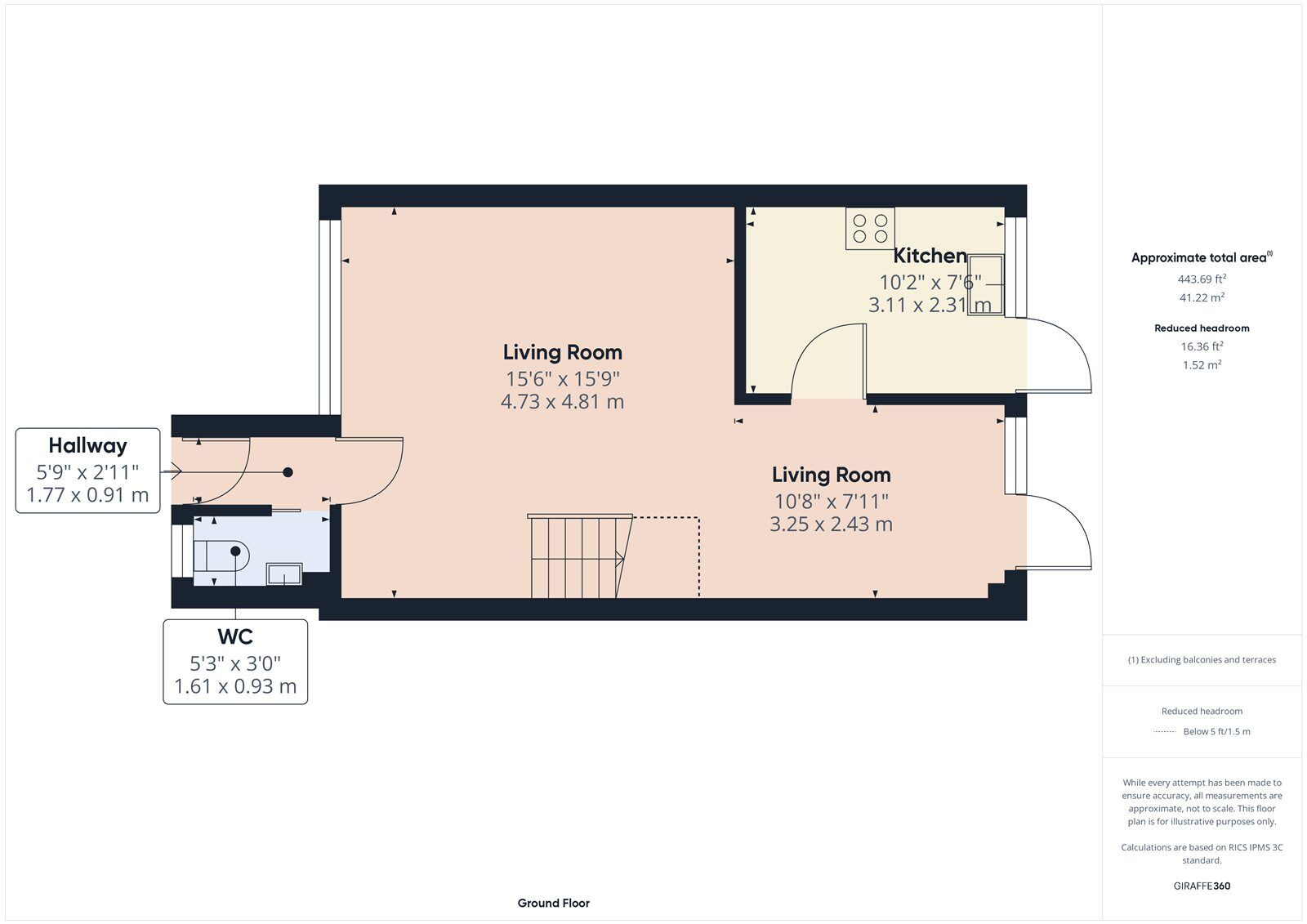 Floorplan of 3 bedroom End Terrace House to rent, Jubilee Close, Romford, RM7