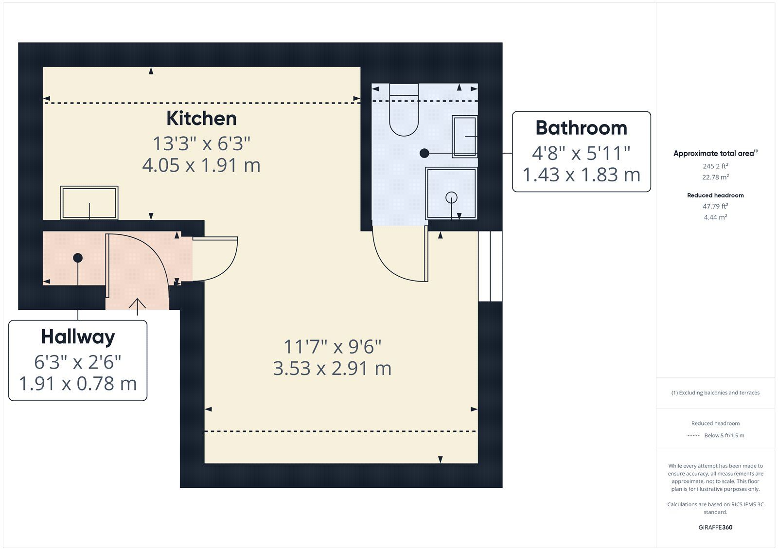 Floorplan of 1 bedroom  Flat to rent, Eastern Road, Romford, RM1