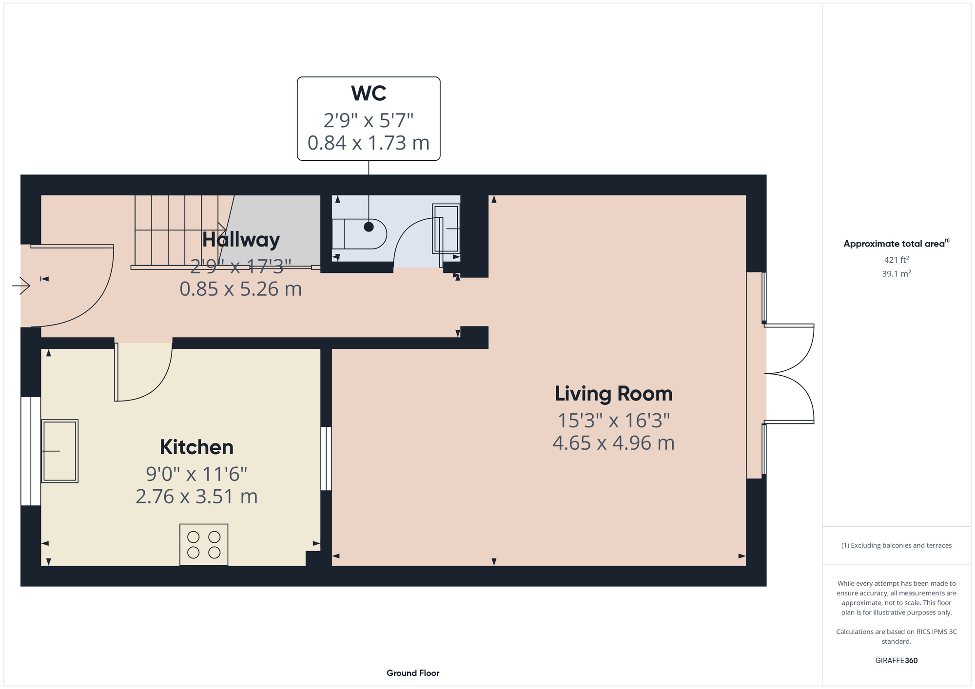 Floorplan of 3 bedroom Mid Terrace House for sale, B Como Street, Romford, RM7