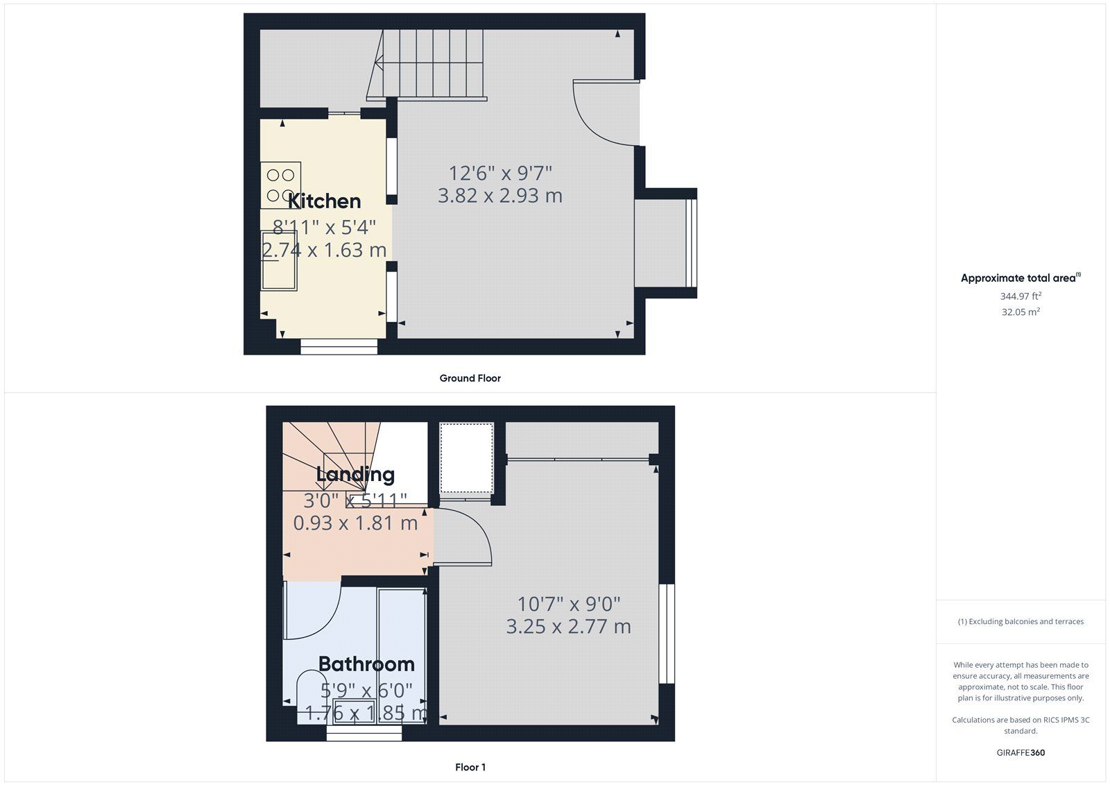 Floorplan of 1 bedroom Semi Detached House to rent, Crawford Compton Close, Hornchurch, RM12