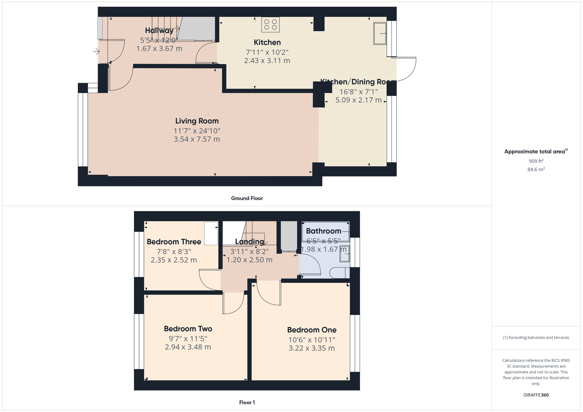 Floorplan of 3 bedroom Mid Terrace House for sale, Sheridan Close, Romford, RM3