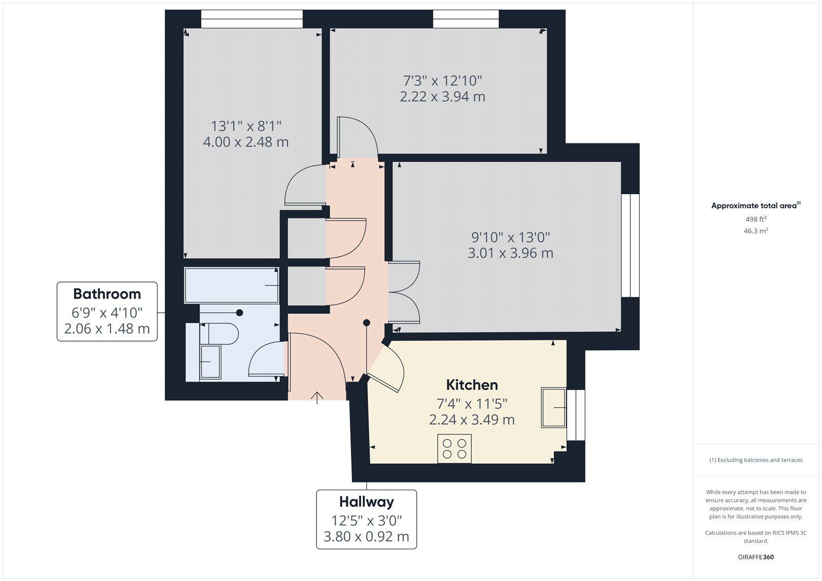 Floorplan of 2 bedroom Flat to rent, South Street, Romford, RM1