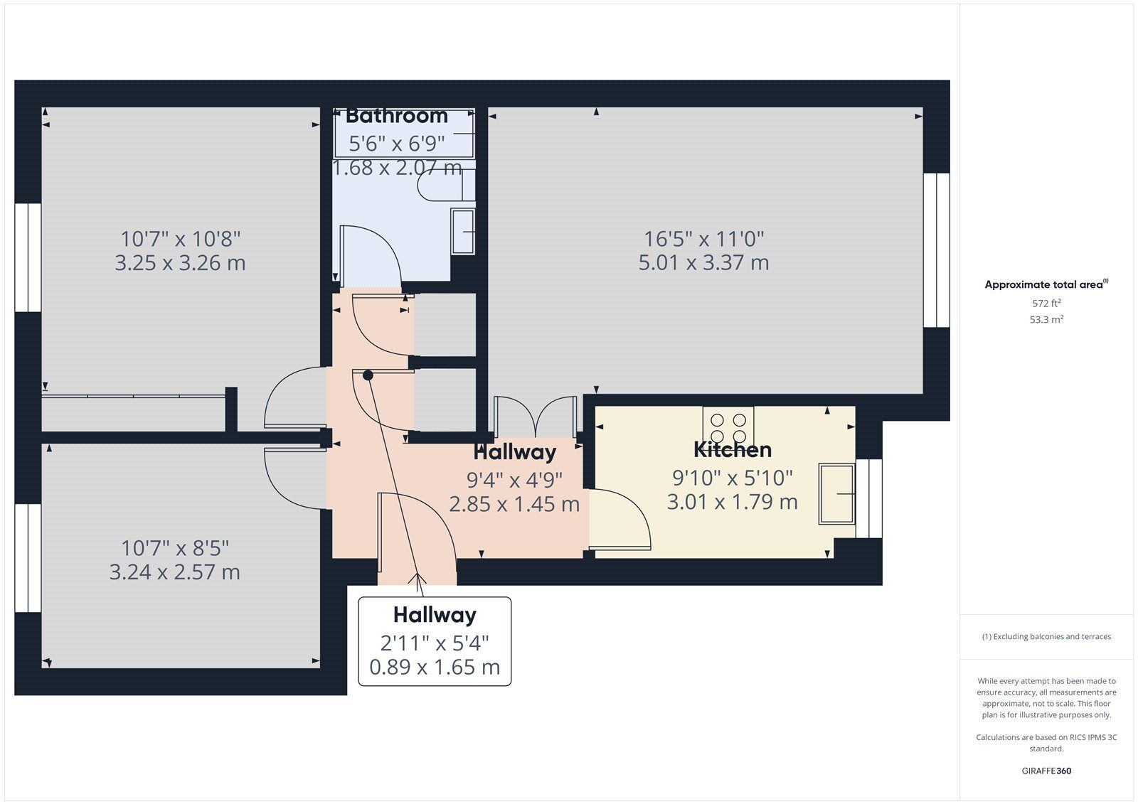 Floorplan of 2 bedroom  Flat to rent, South Street, Romford, RM1