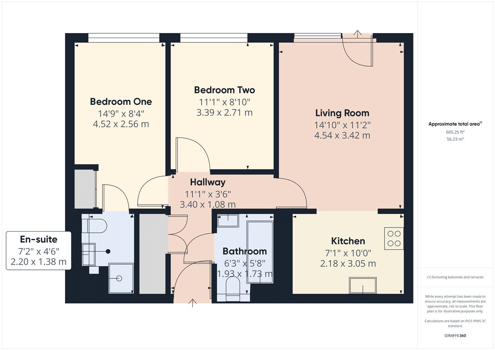Floorplan of 2 bedroom  Flat to rent, Atlanta Boulevard, Romford, RM1