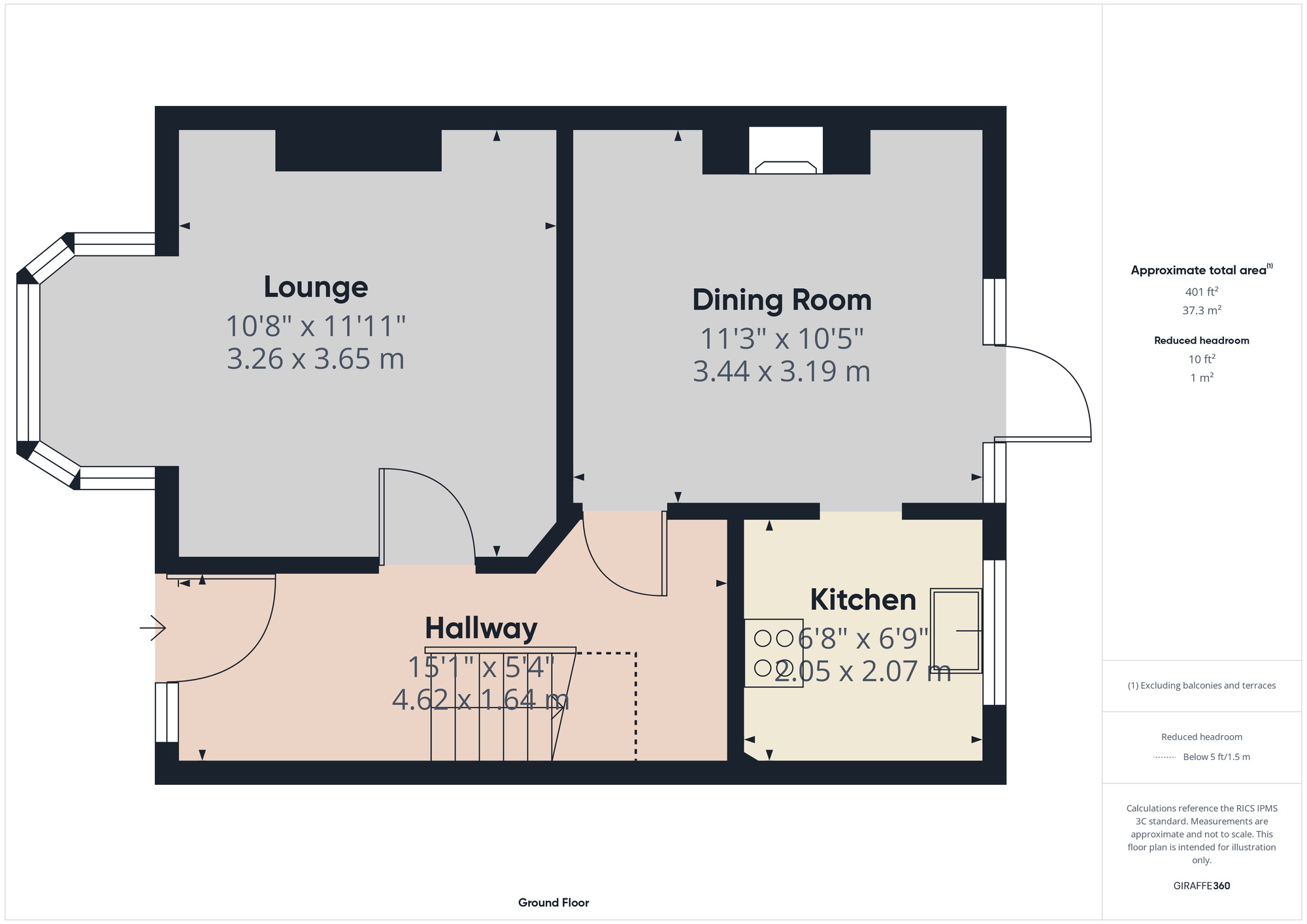Floorplan of 3 bedroom Mid Terrace House for sale, Dorset Avenue, Romford, RM1