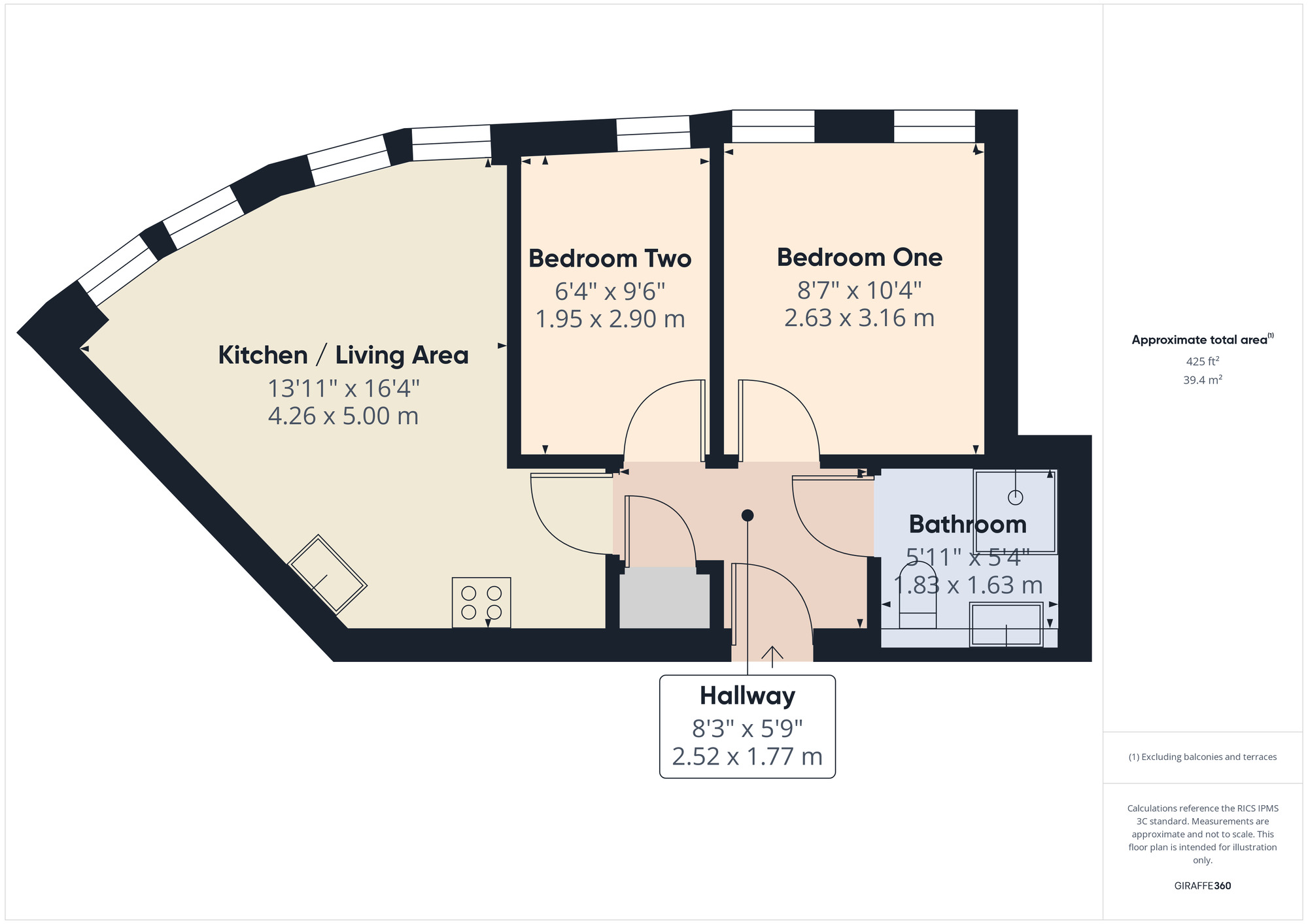 Floorplan of 2 bedroom  Flat for sale, Mercury Gardens, Romford, RM1