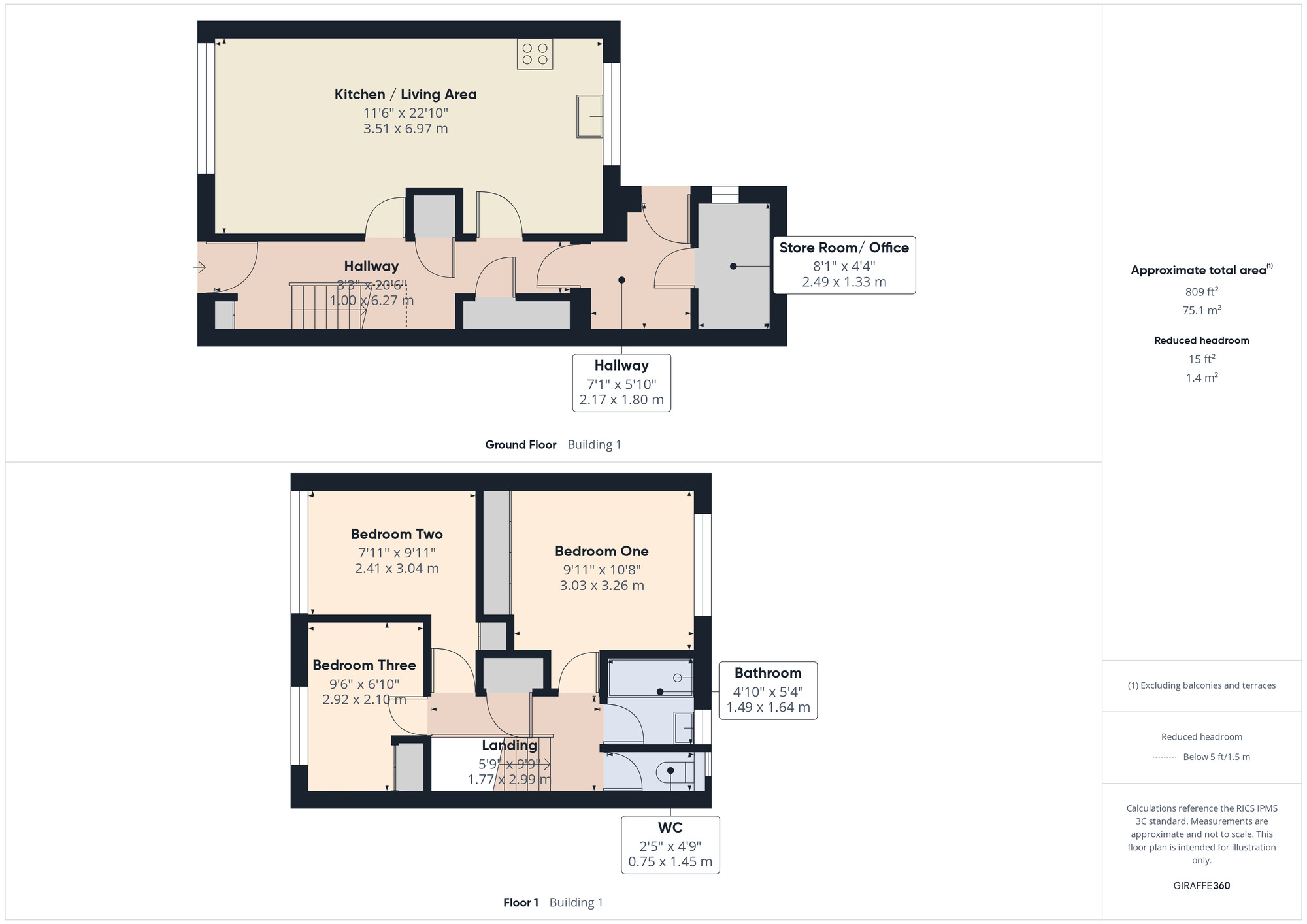 Floorplan of 3 bedroom End Terrace House for sale, Hamilton Drive, Romford, RM3