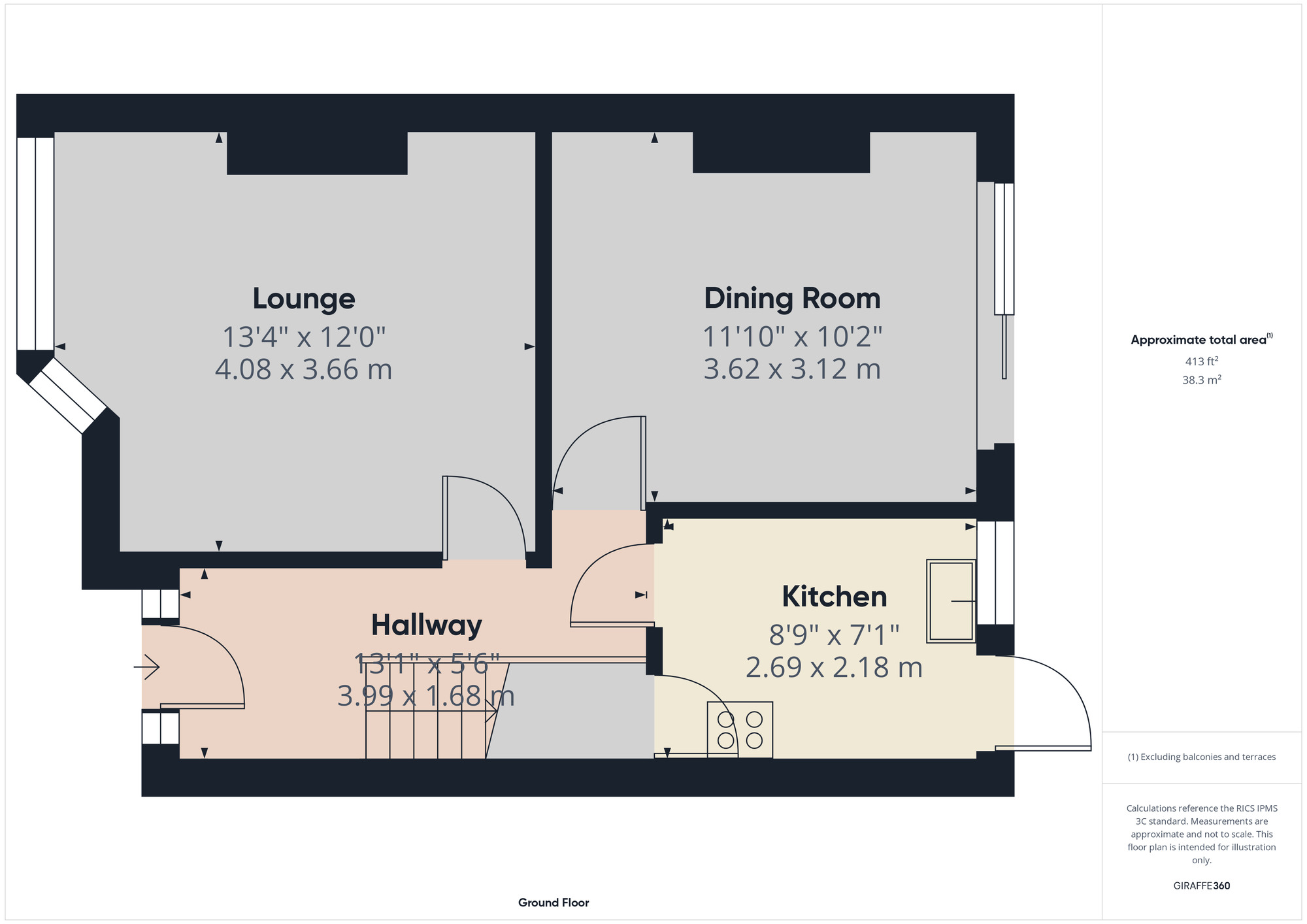 Floorplan of 3 bedroom Semi Detached House for sale, Kingfisher Road, Upminster, RM14
