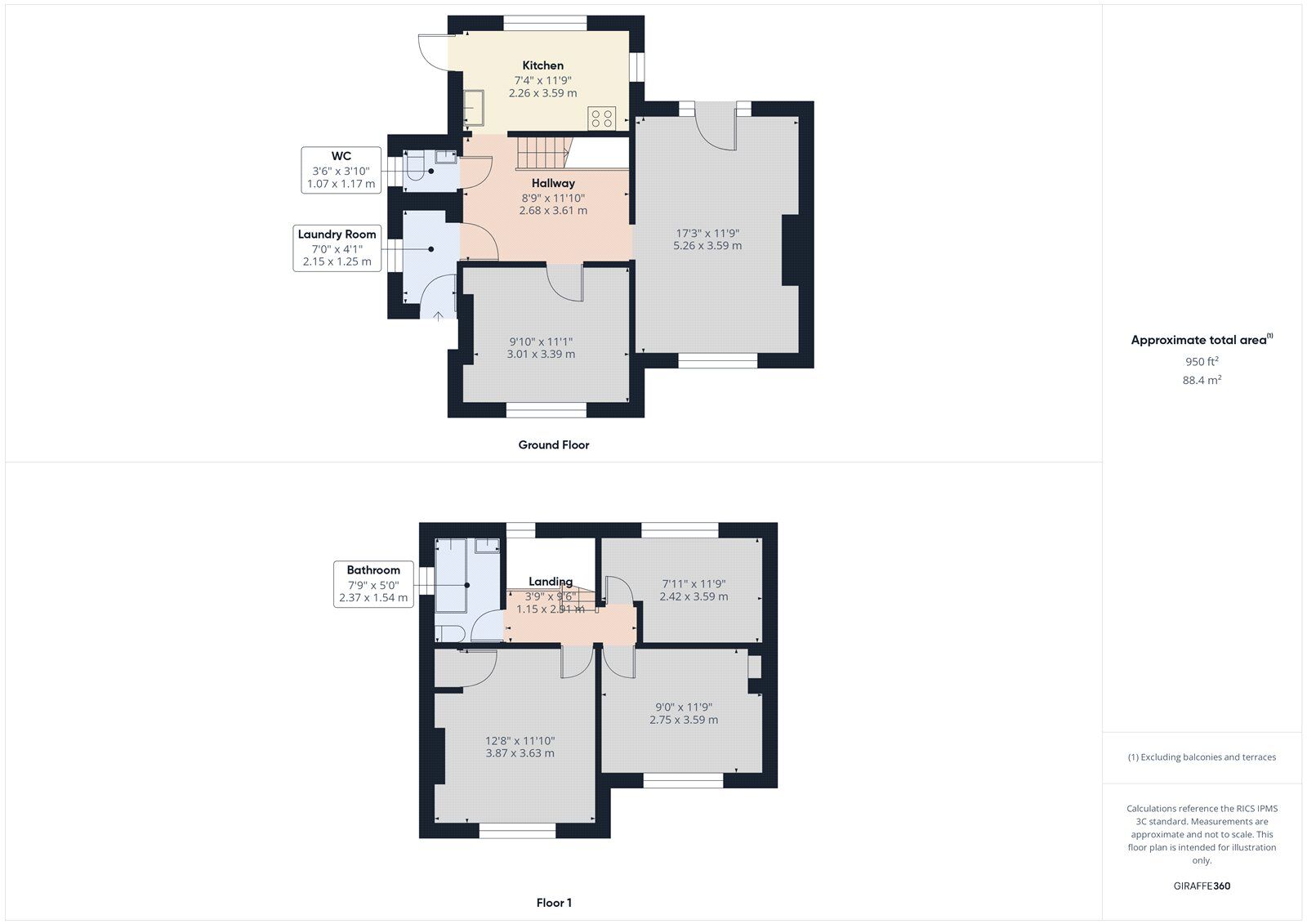 Floorplan of 3 bedroom Semi Detached House to rent, Upper Rainham Road, Hornchurch, RM12