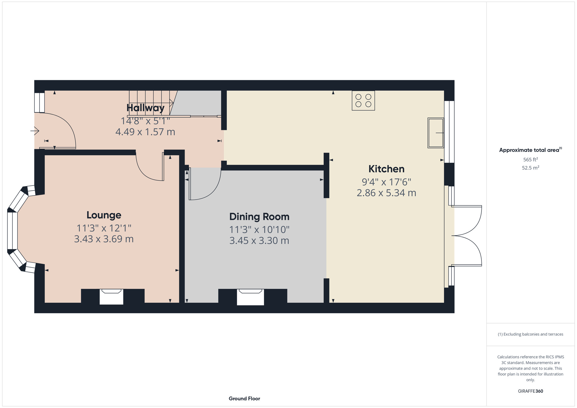 Floorplan of 3 bedroom Mid Terrace House for sale, Fernden Way, Romford, RM7