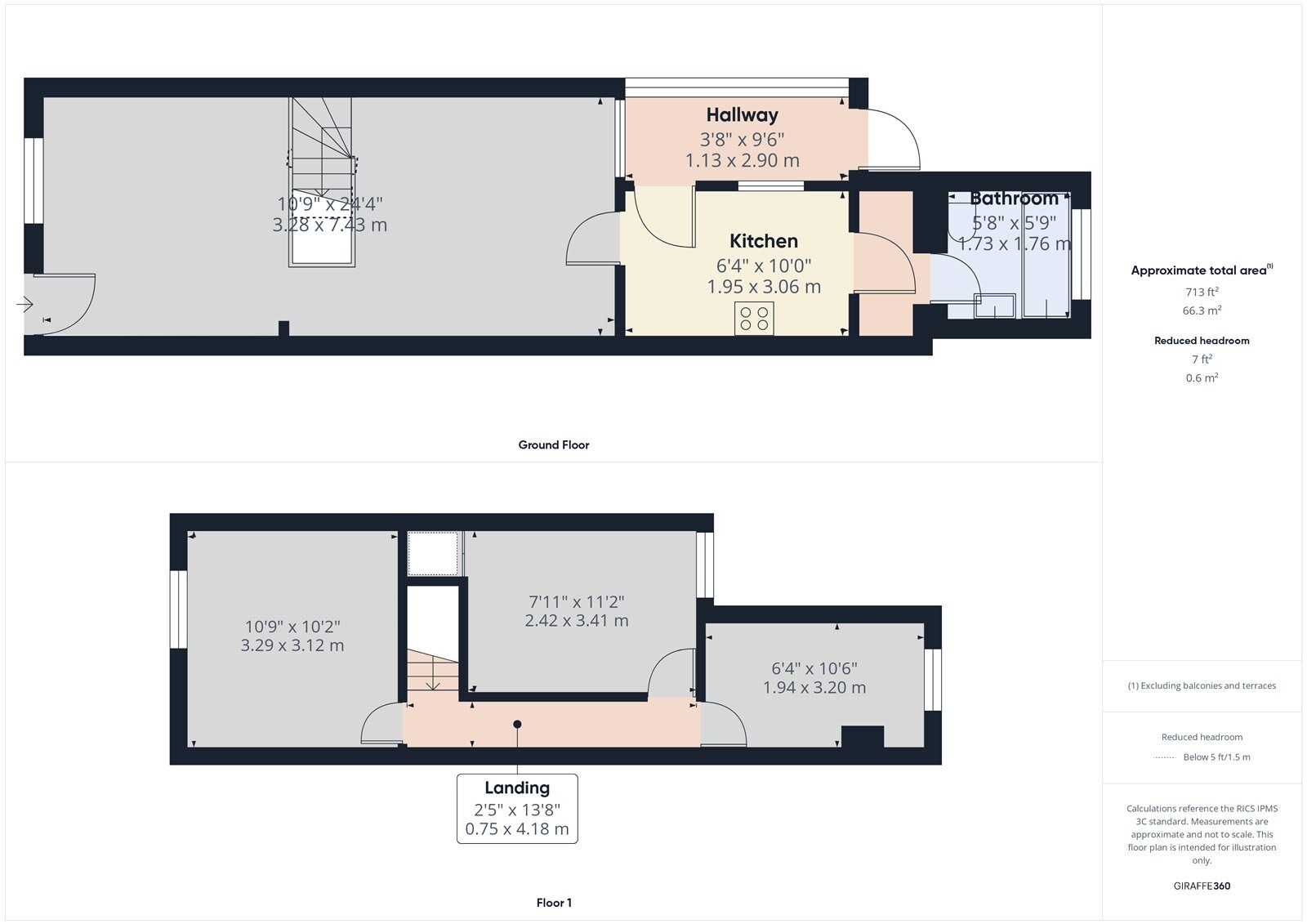 Floorplan of 3 bedroom Mid Terrace House to rent, Canterbury Road, Colchester, Essex, CO2