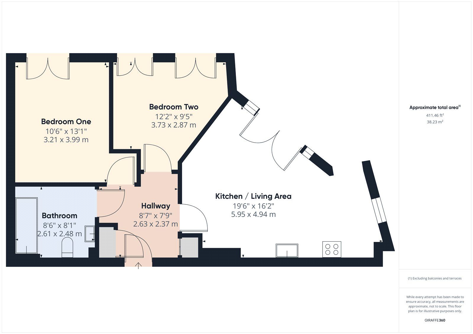 Floorplan of 2 bedroom  Flat to rent, Maxwell Road, Romford, RM7