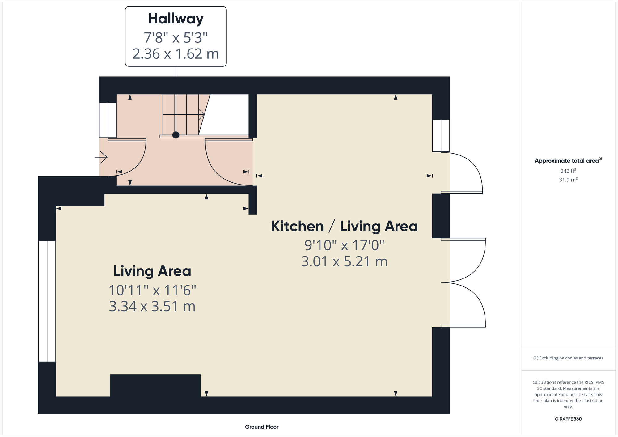 Floorplan of 3 bedroom Semi Detached House for sale, Carter Drive, Romford, RM5