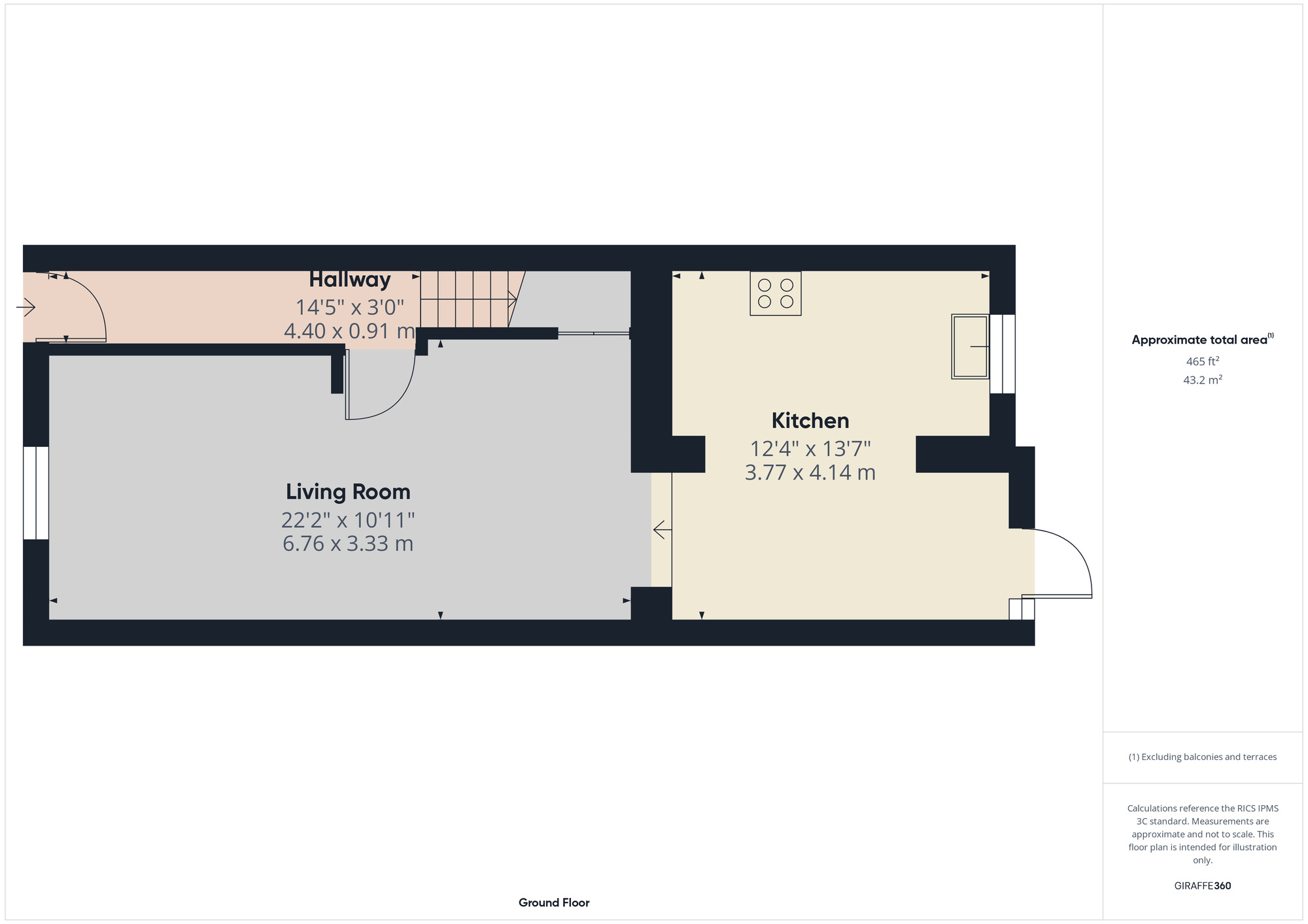 Floorplan of 2 bedroom End Terrace House for sale, George Street, Romford, RM1
