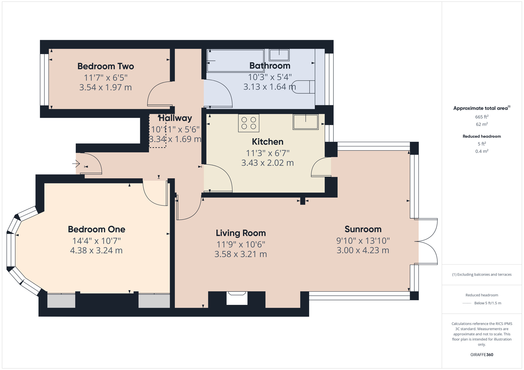 Floorplan of 2 bedroom  Flat for sale, Gilbert Road, Romford, RM1
