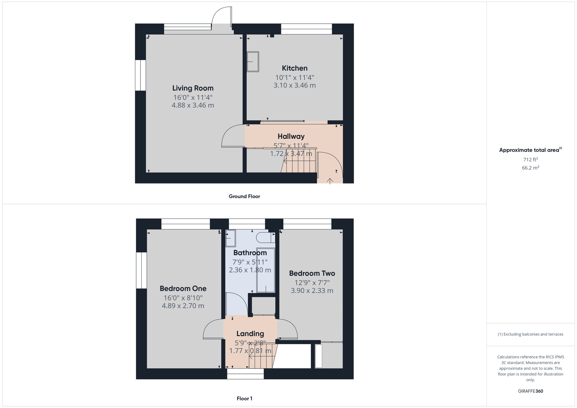 Floorplan of 2 bedroom  Flat for sale, Berkeley Drive, Hornchurch, RM11