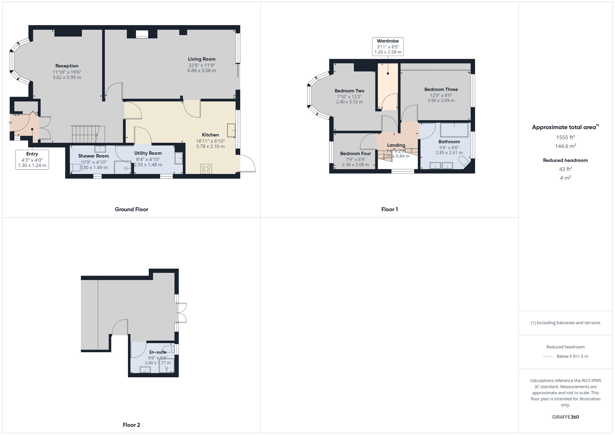 Floorplan of 4 bedroom Semi Detached House for sale, Upper Rainham Road, Hornchurch, RM12