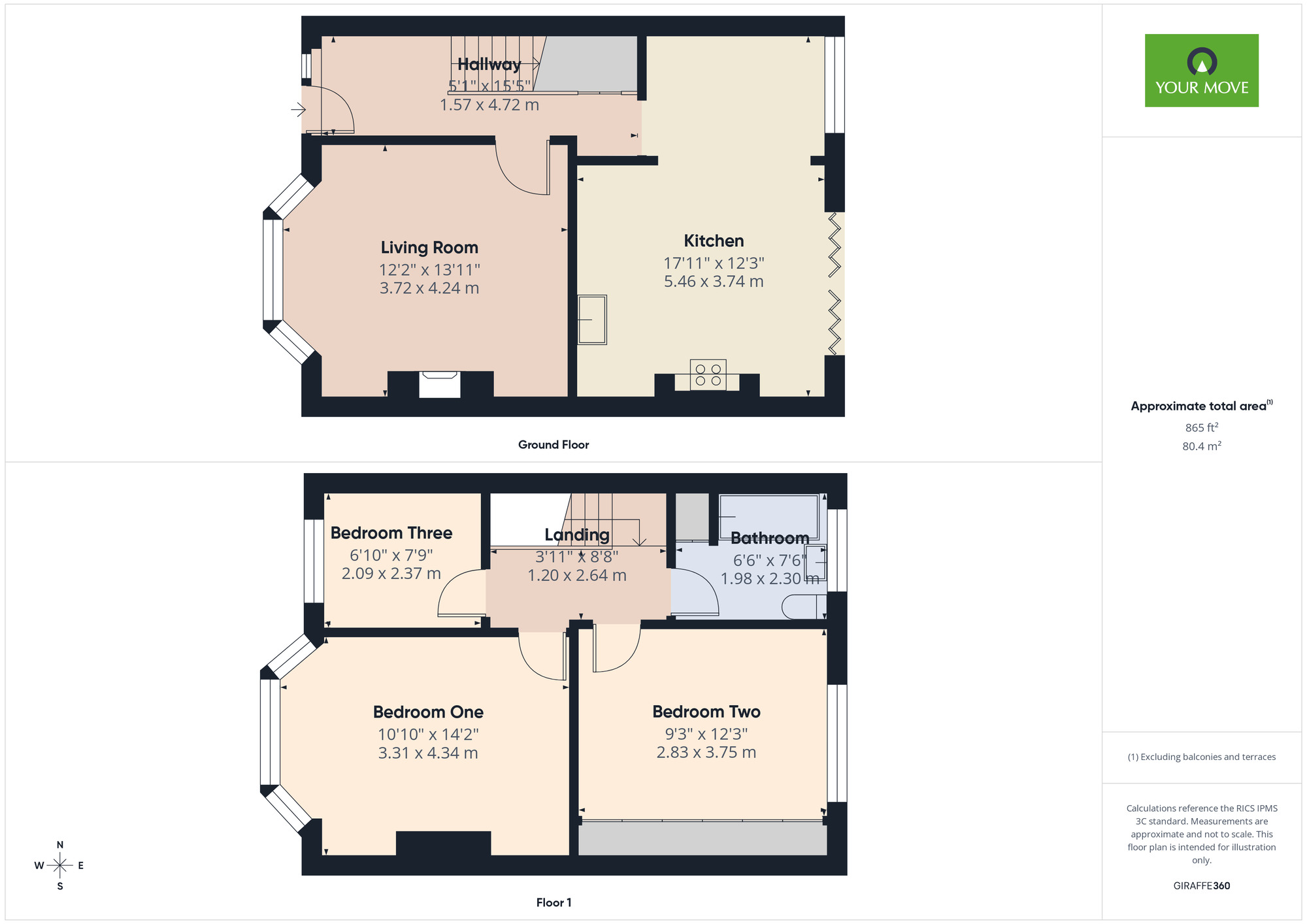 Floorplan of 3 bedroom Mid Terrace House for sale, Purbeck Road, Hornchurch, RM11