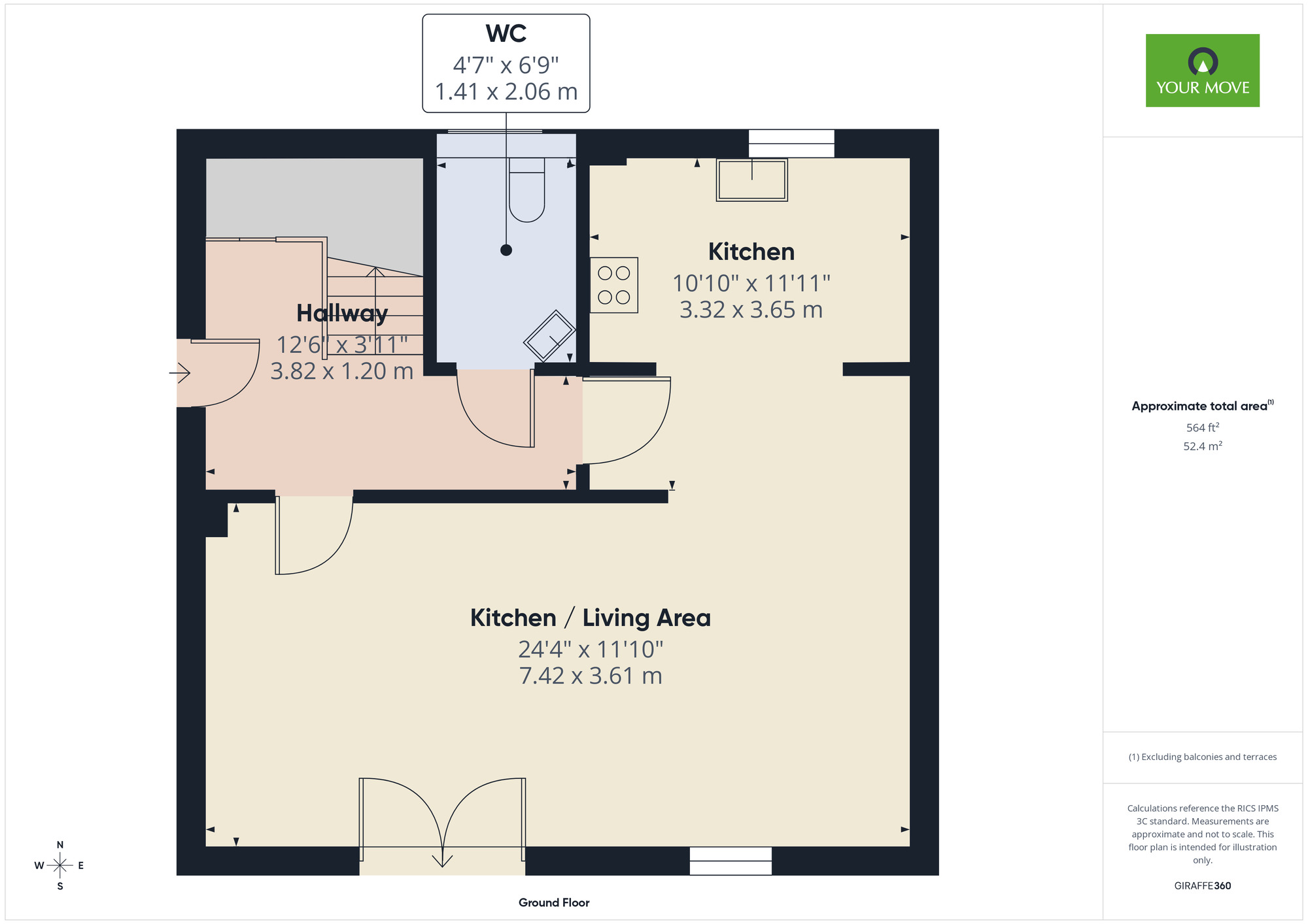 Floorplan of 3 bedroom Flat for sale, Vestry Court, 2, Romford, RM7