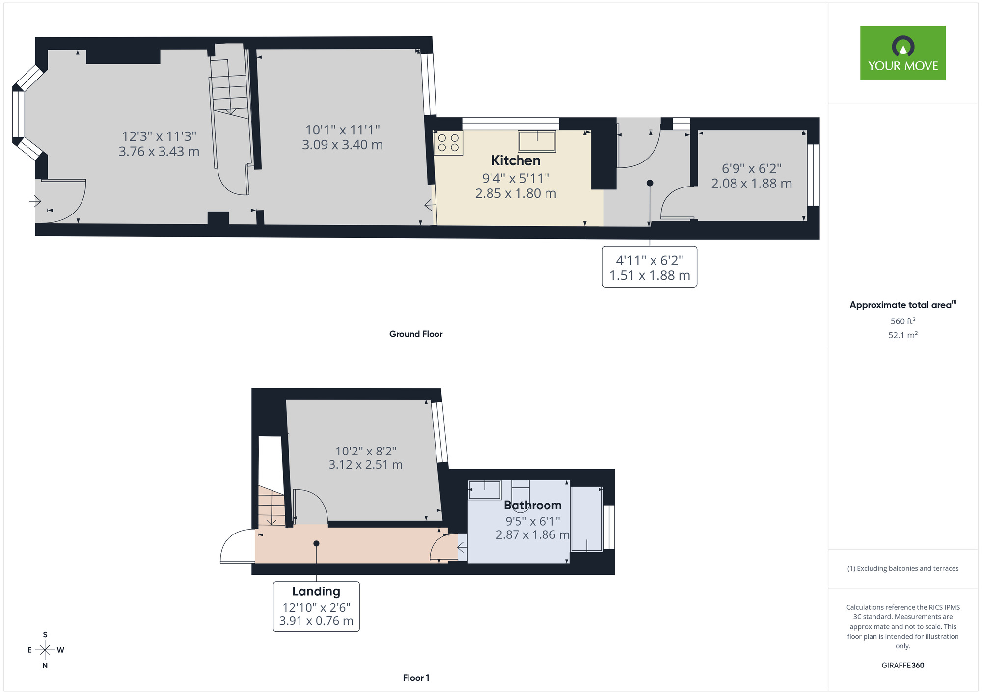 Floorplan of 2 bedroom House to rent, Mill Lane, Grays, Essex, RM20