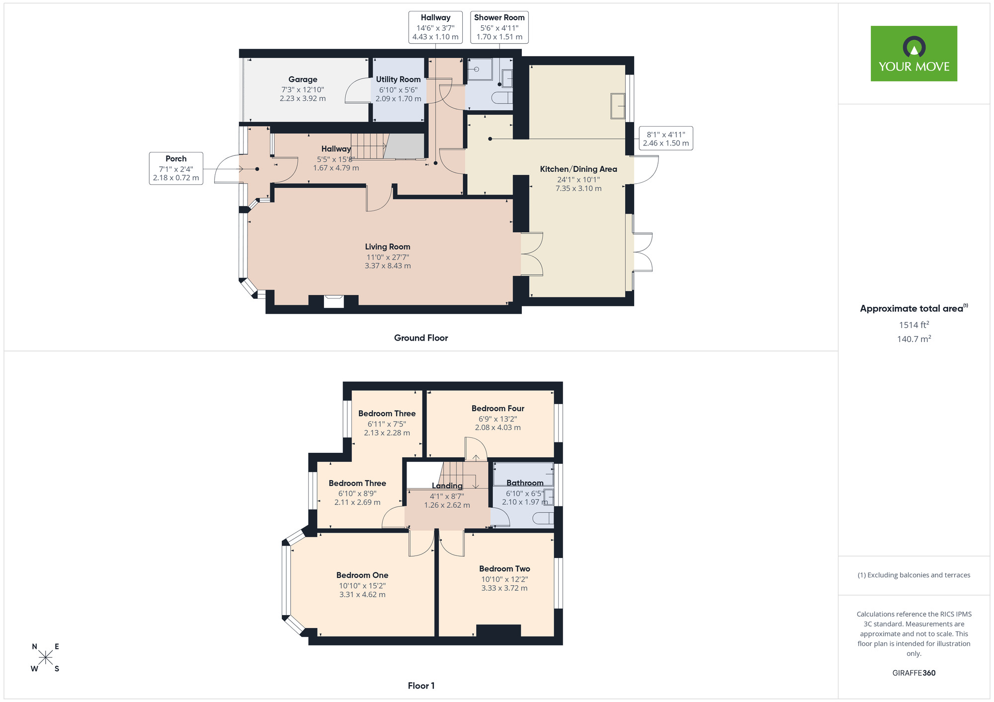 Floorplan of 4 bedroom End Terrace House for sale, Laurel Crescent, Romford, RM7