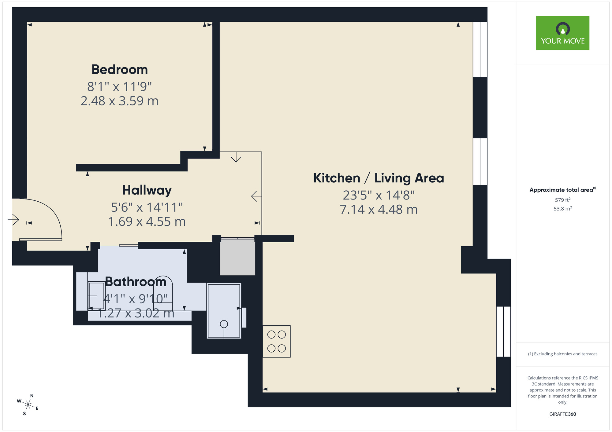 Floorplan of 1 bedroom Flat to rent, High Street, Hornchurch, RM12