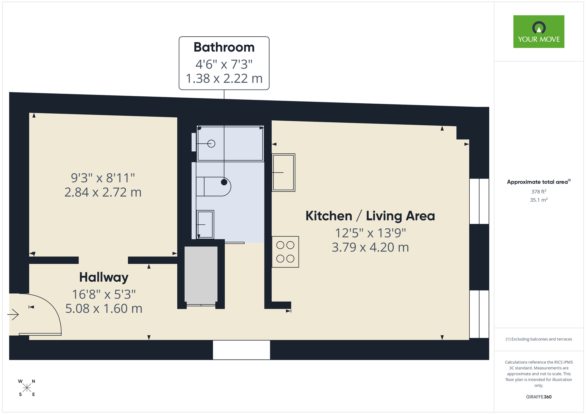 Floorplan of 1 bedroom Flat to rent, High Street, Hornchurch, RM12