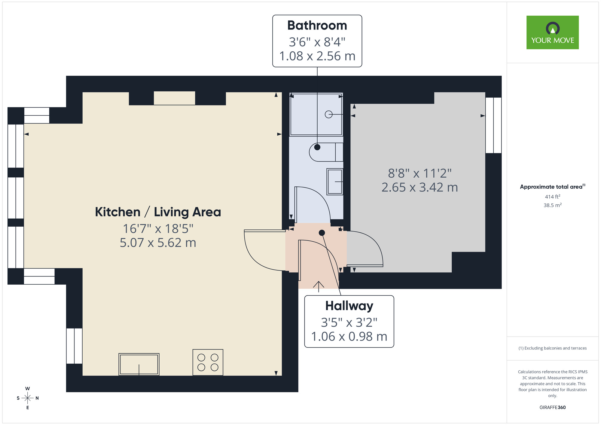 Floorplan of 1 bedroom Flat to rent, York Road, Southend-on-Sea, Essex, SS1