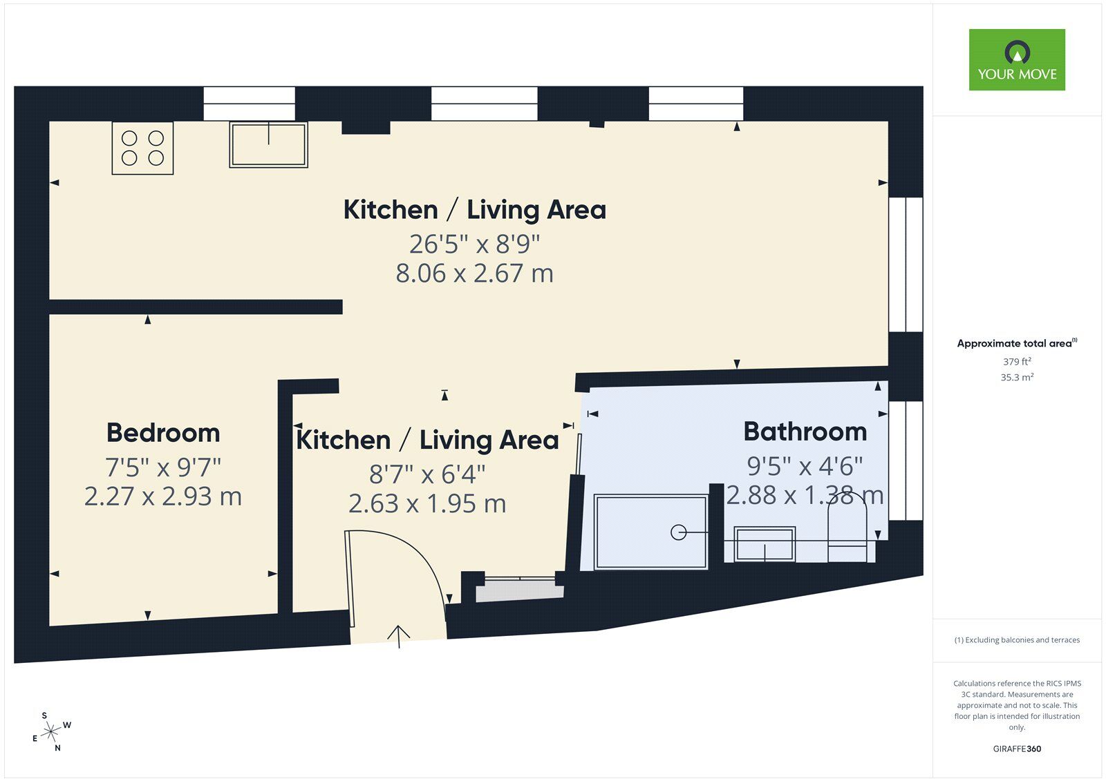 Floorplan of 1 bedroom Flat to rent, High Street, Hornchurch, RM12