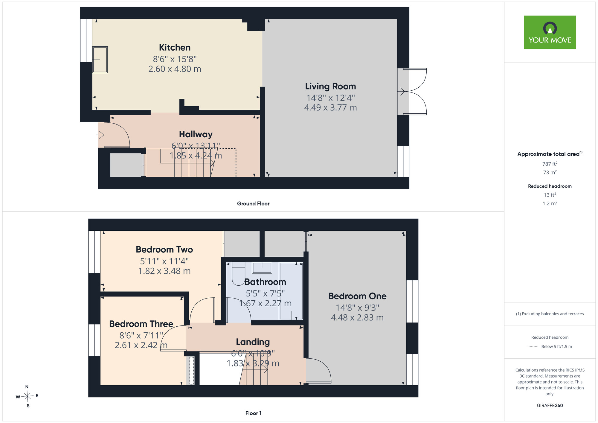 Floorplan of 3 bedroom Mid Terrace House for sale, Coltsfoot Path, Romford, RM3