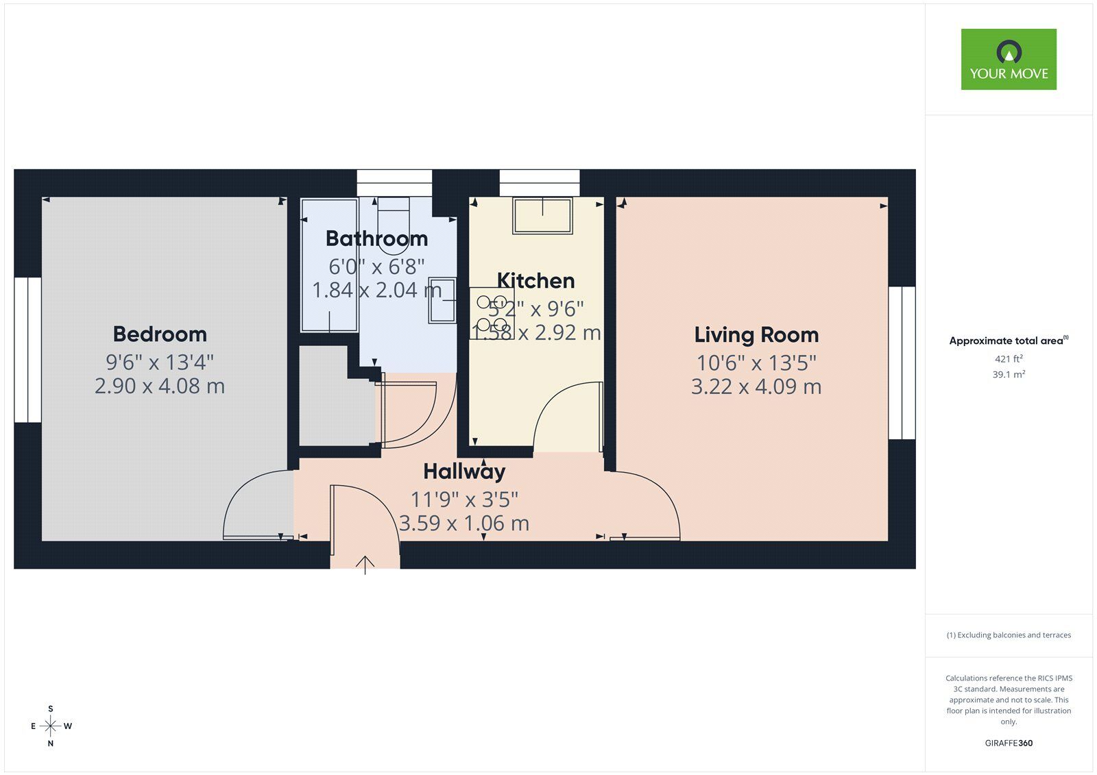 Floorplan of 1 bedroom Flat for sale, Bancroft Chase, Hornchurch, RM12