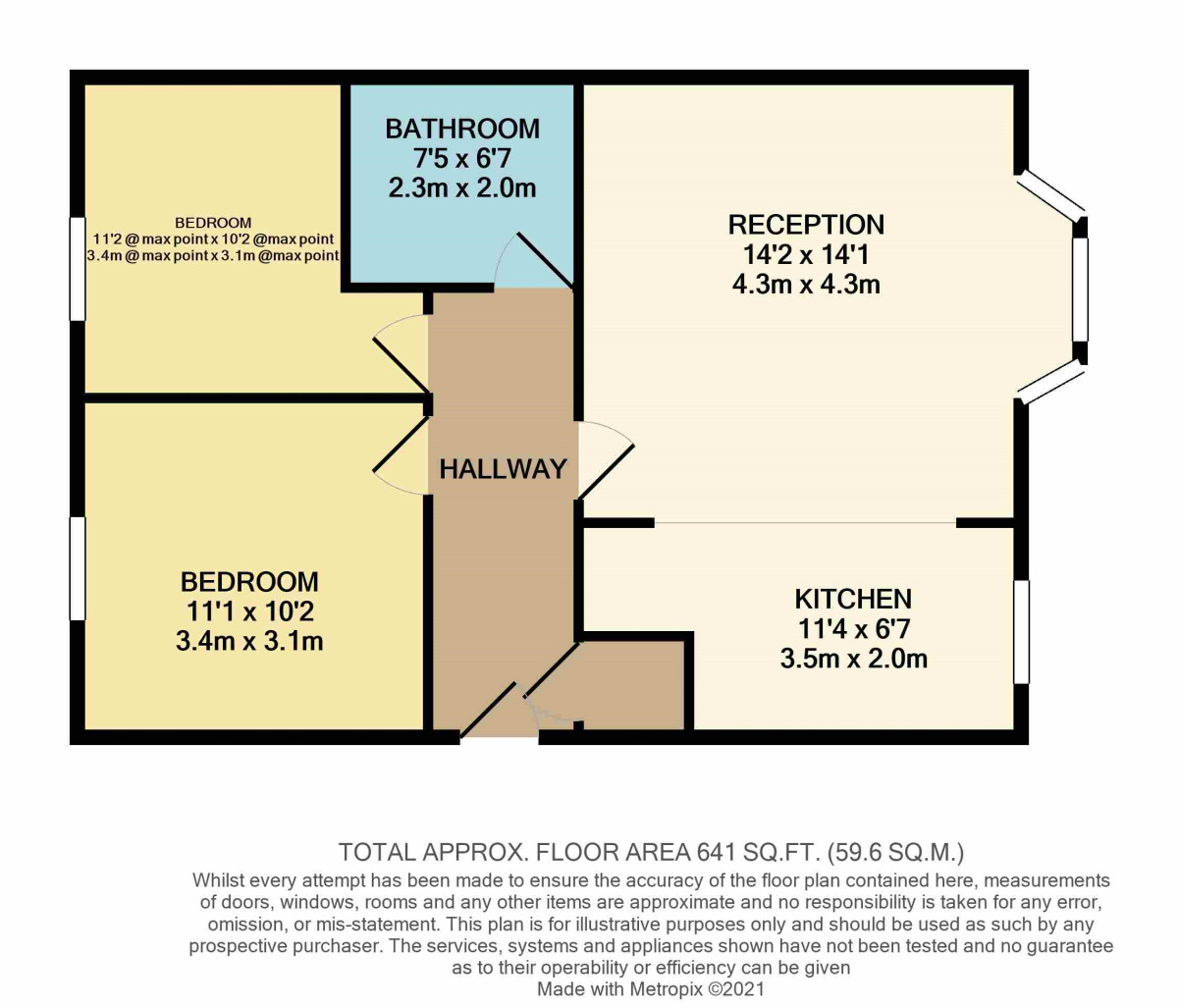 Floorplan of 2 bedroom Flat for sale, London Road, Romford, RM7
