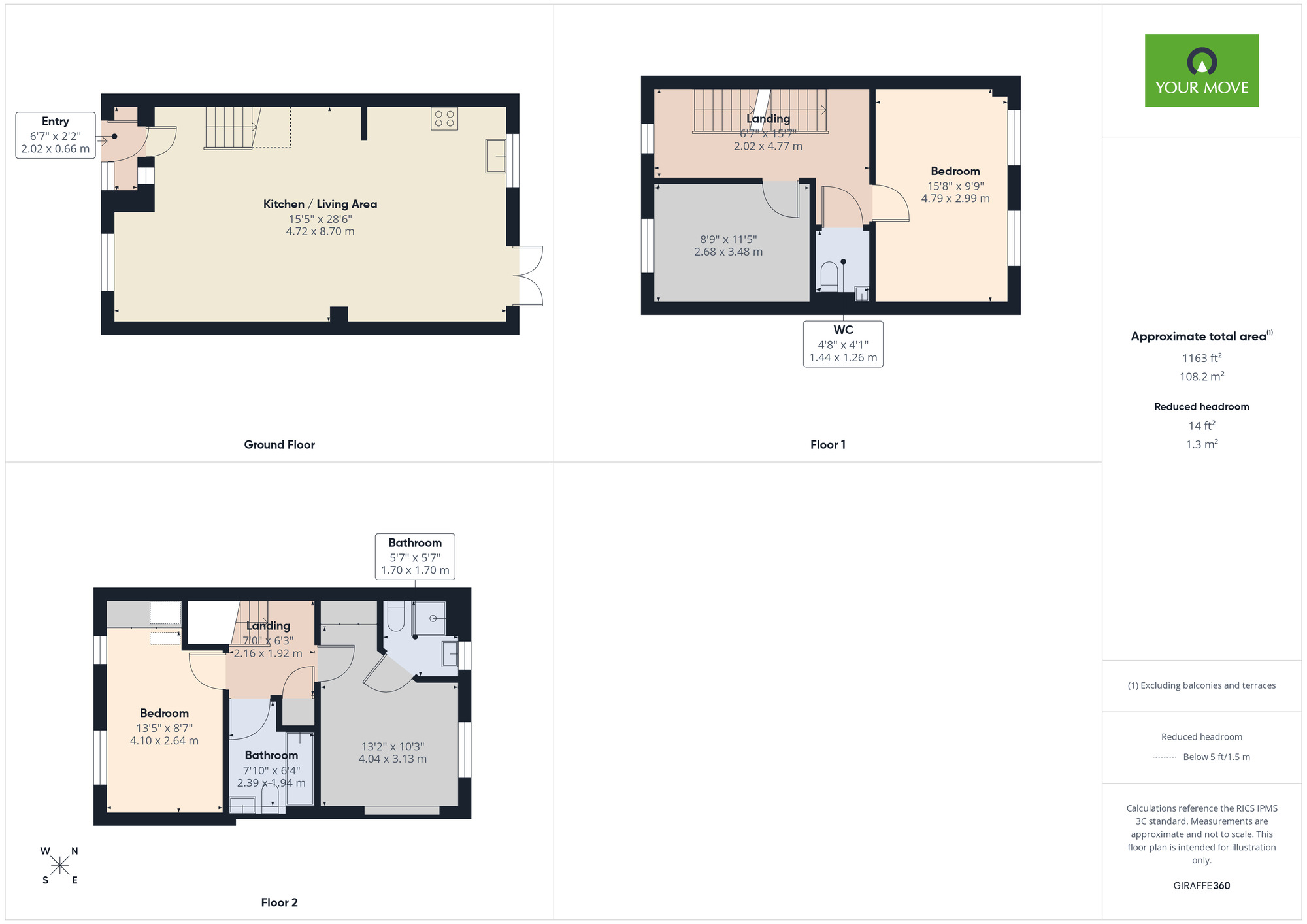 Floorplan of 4 bedroom Semi Detached House to rent, Nightingale Crescent, Harold Wood, Romford, RM3