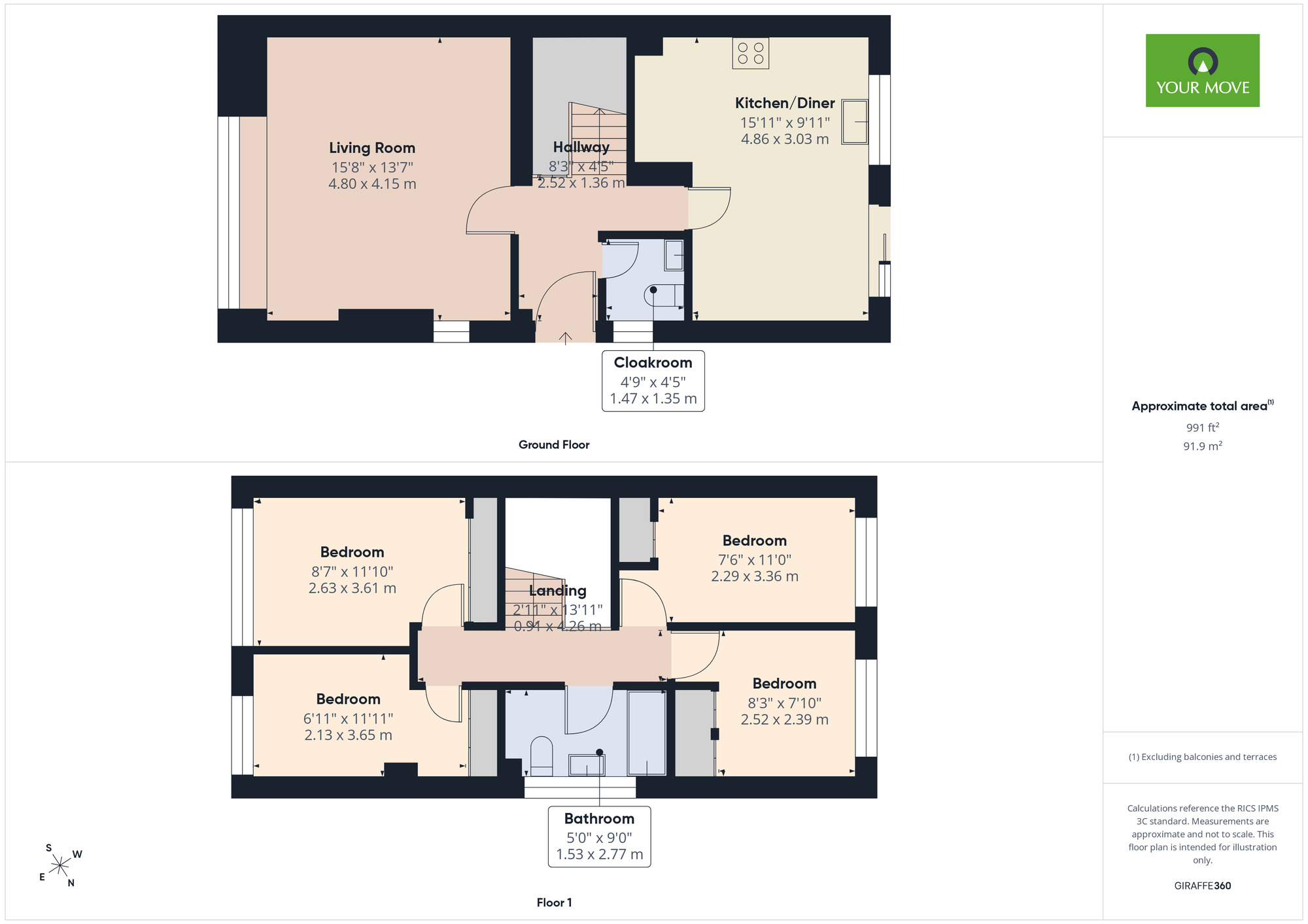 Floorplan of 4 bedroom Semi Detached House for sale, Fulmar Road, Hornchurch, Havering, RM12