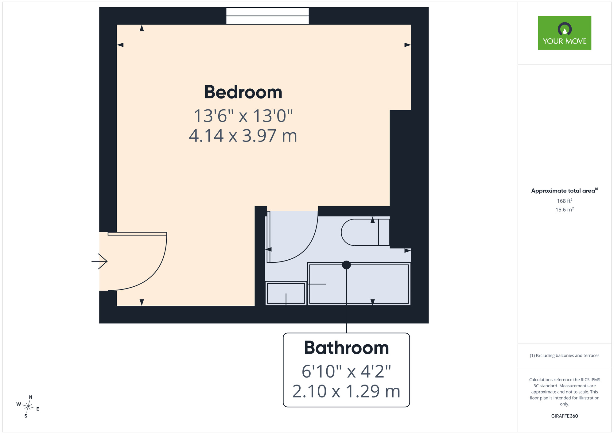 Floorplan of 1 bedroom Flat to rent, Eastern Road, Romford, RM1