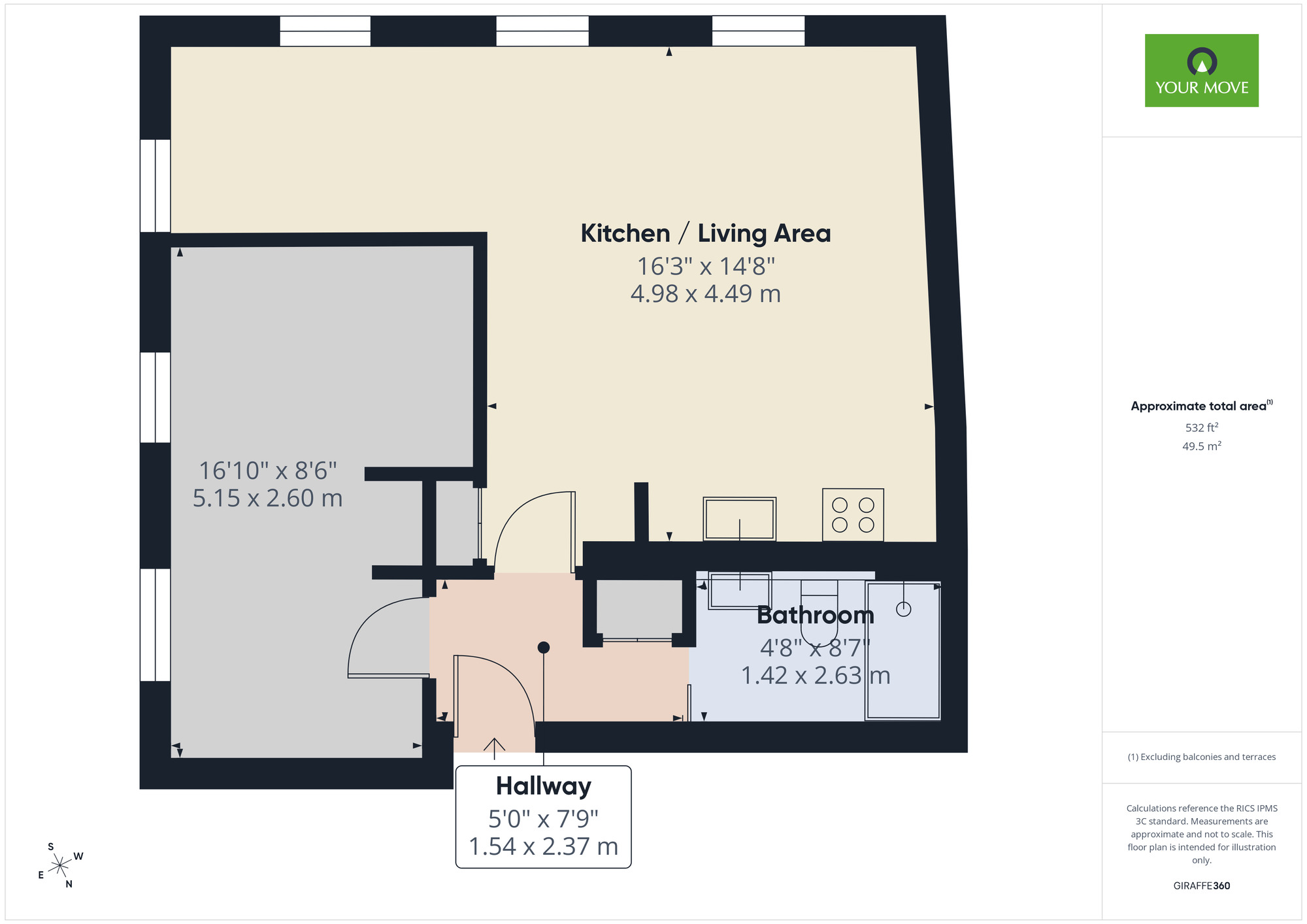 Floorplan of 1 bedroom Flat to rent, High Street, Hornchurch, RM12